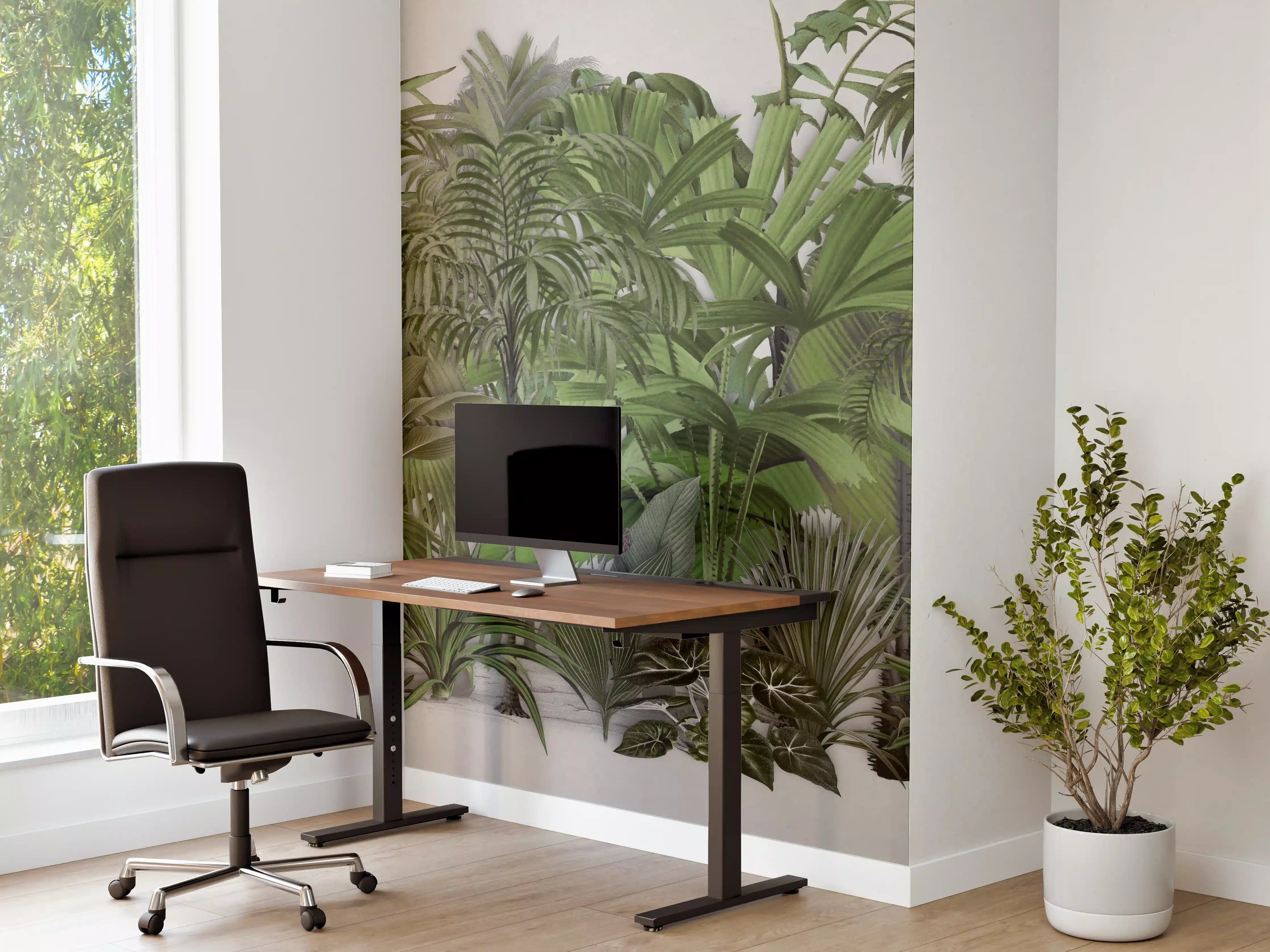 Büro Wandgestaltung - Exotische Sträuche