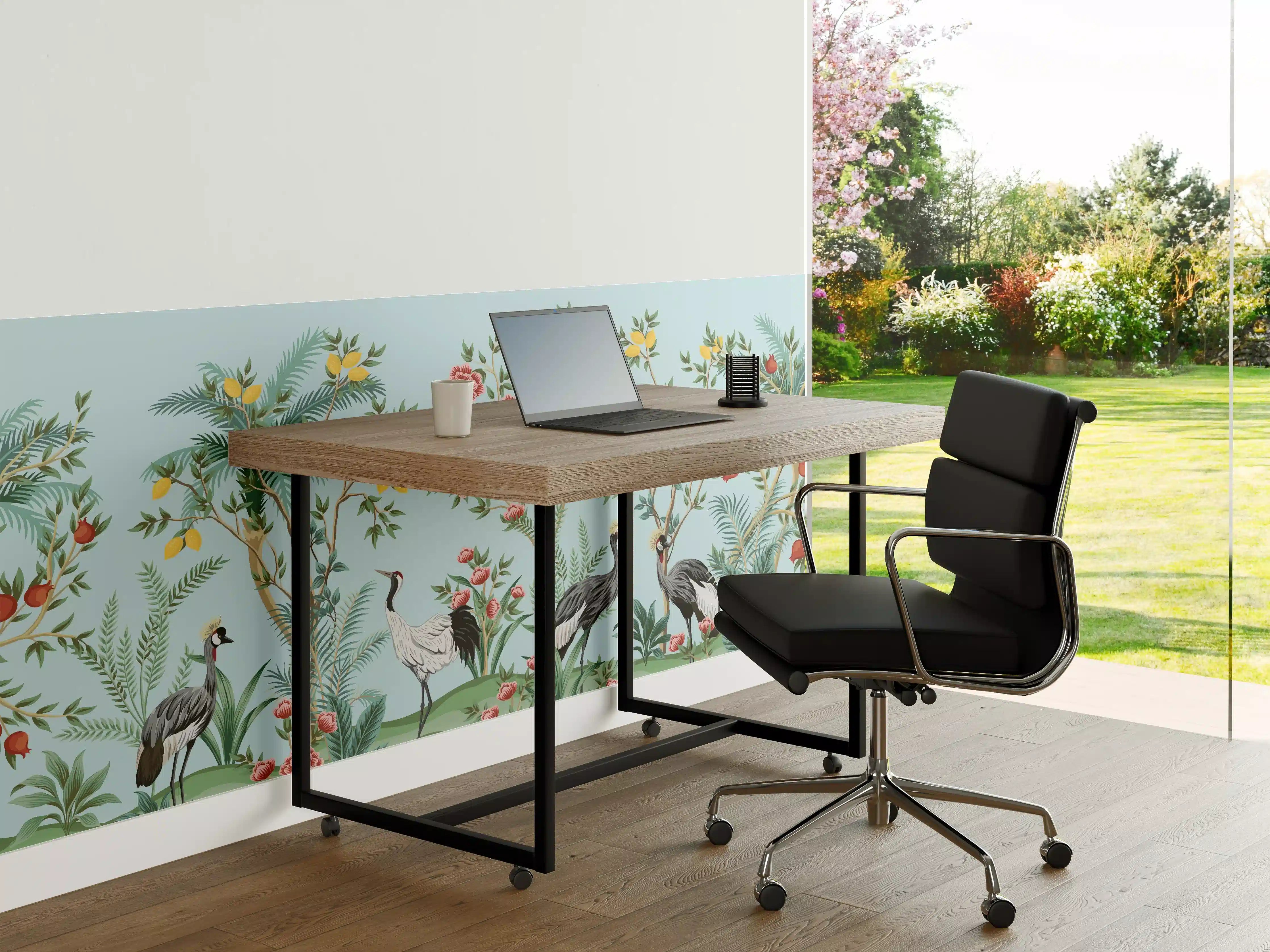 Büro Wandgestaltung - Exotische Vogel-Tapete