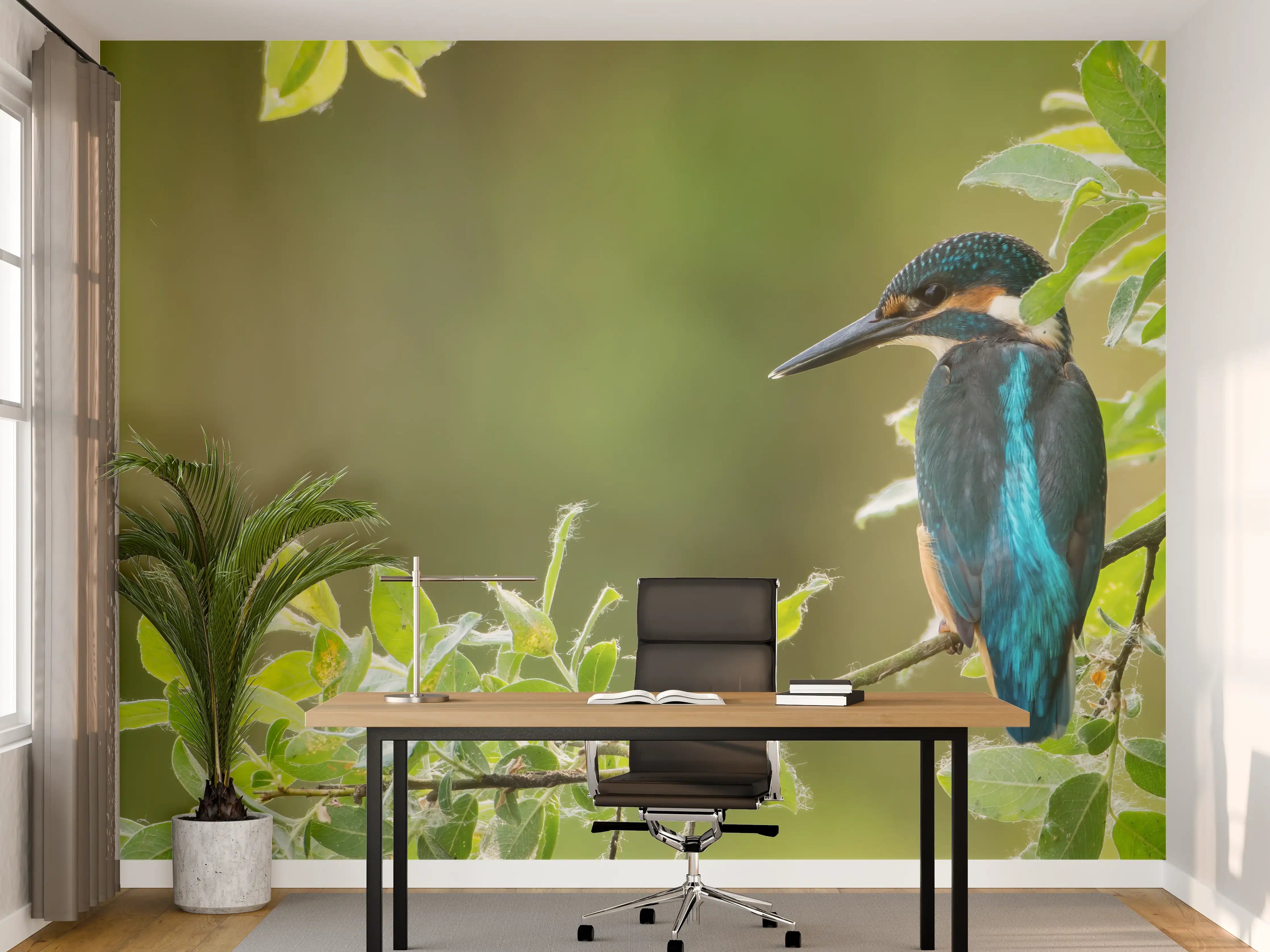 Büro Wandgestaltung - Exotischer friedlicher Eisvogel