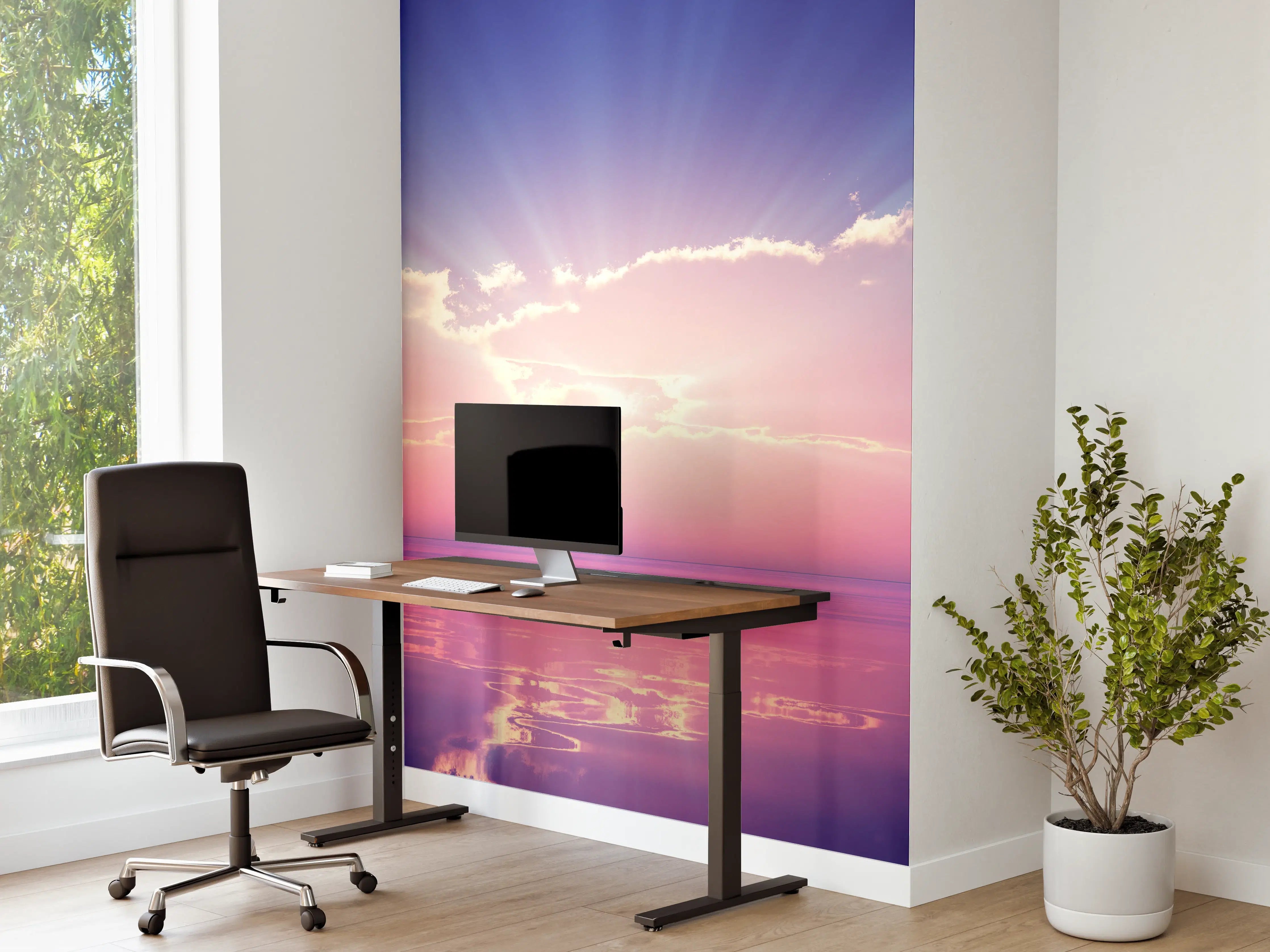 Büro Wandgestaltung - Fantasievoller Sonnenuntergang über dem Meer