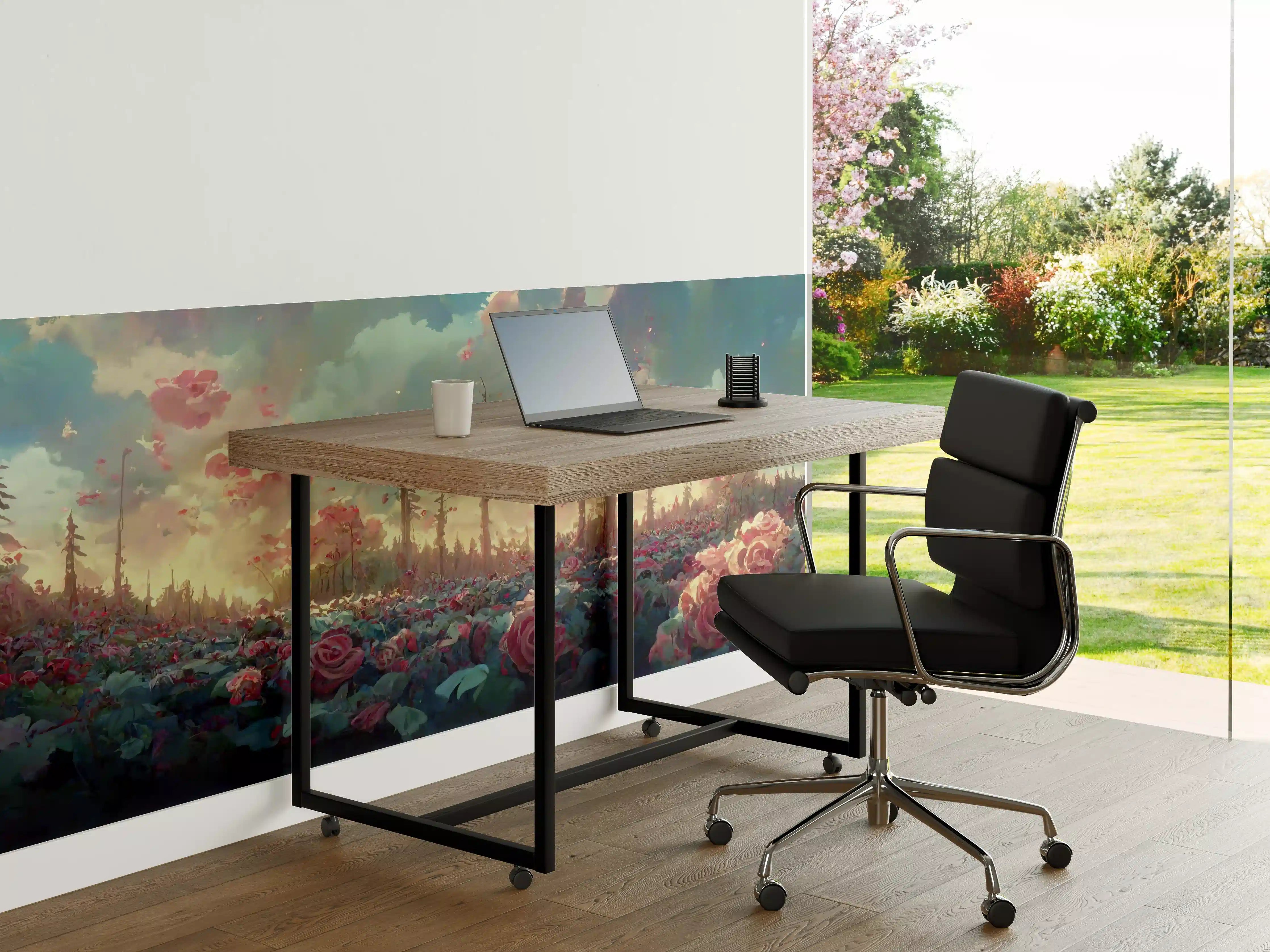 Büro Wandgestaltung - Fantastische Dämmerungsrosenwelt
