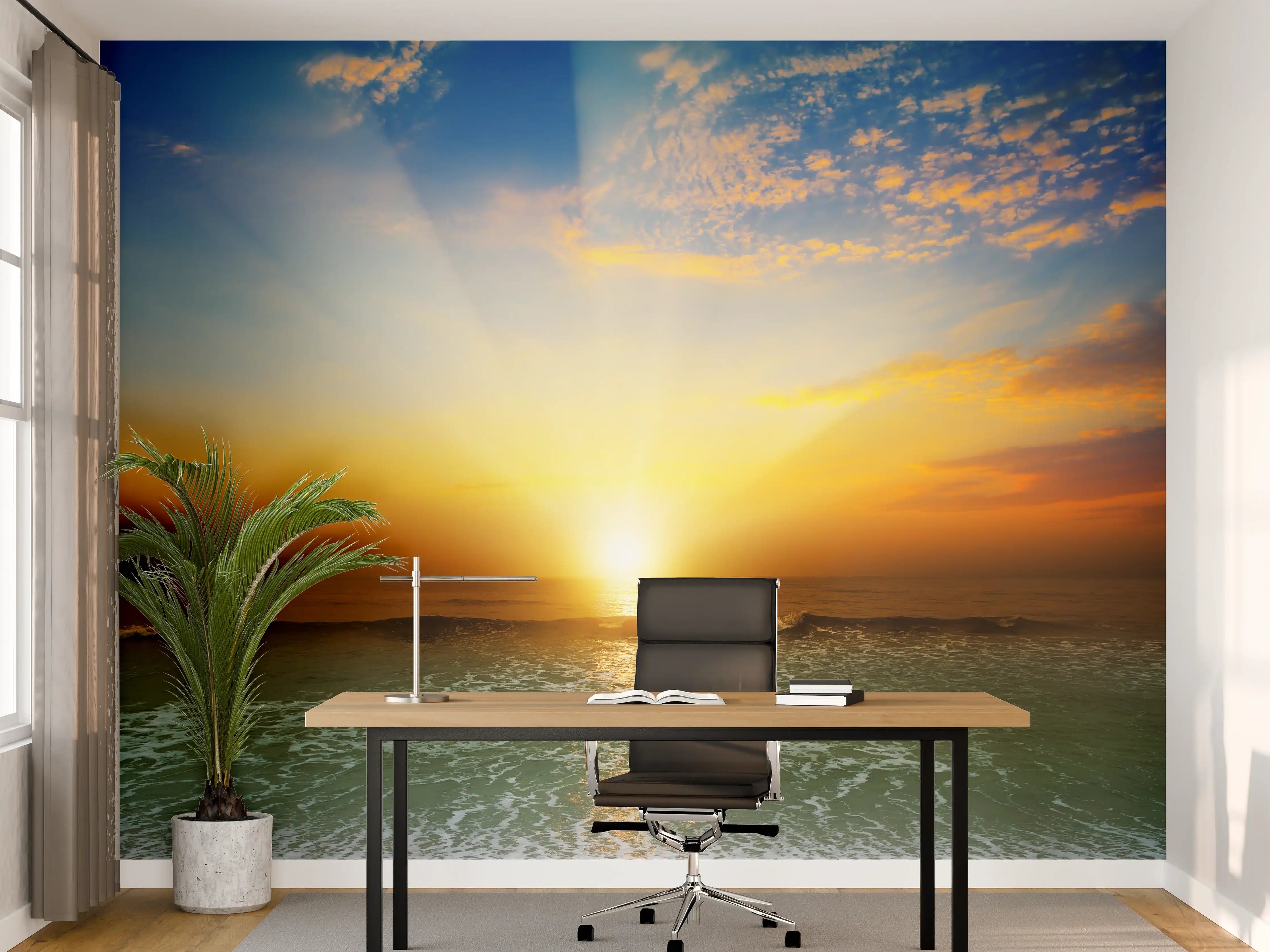 Büro Wandgestaltung - Fantastischer Sonnenuntergang an Mexicos Pazifikküste