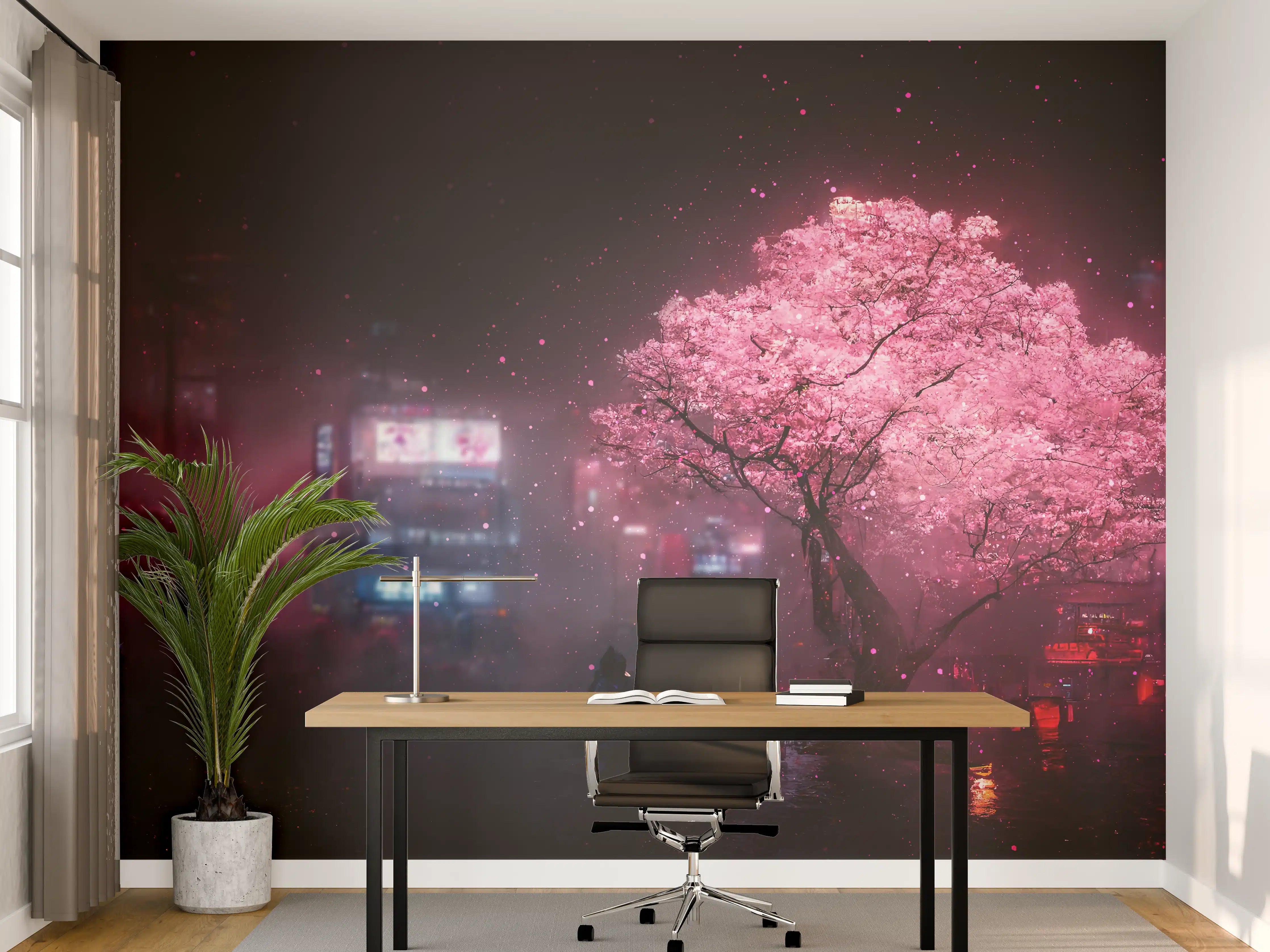 Büro Wandgestaltung - Fantasy Nacht - Japan