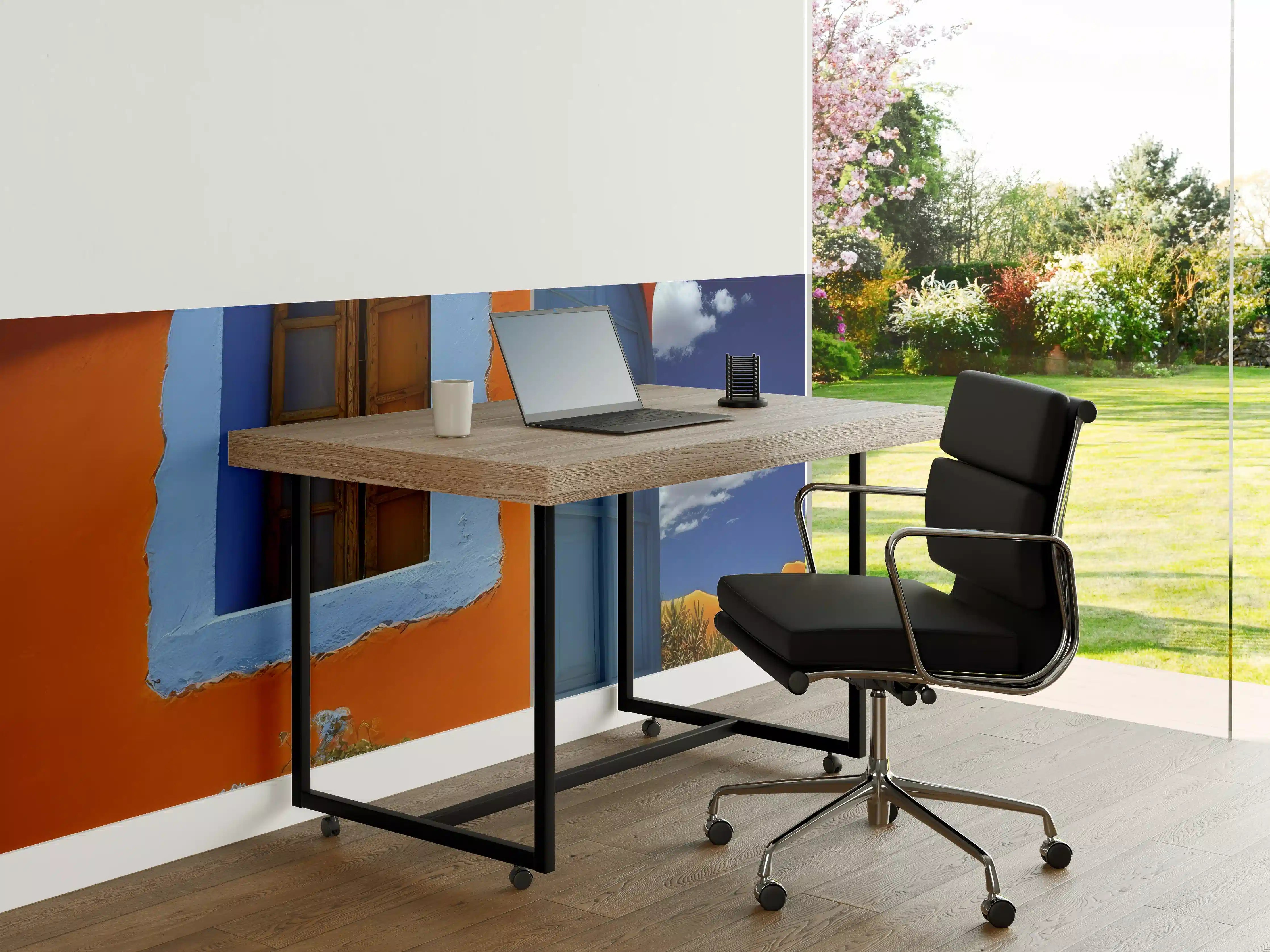 Büro Wandgestaltung - Farbenfrohe Dorfeingangstür