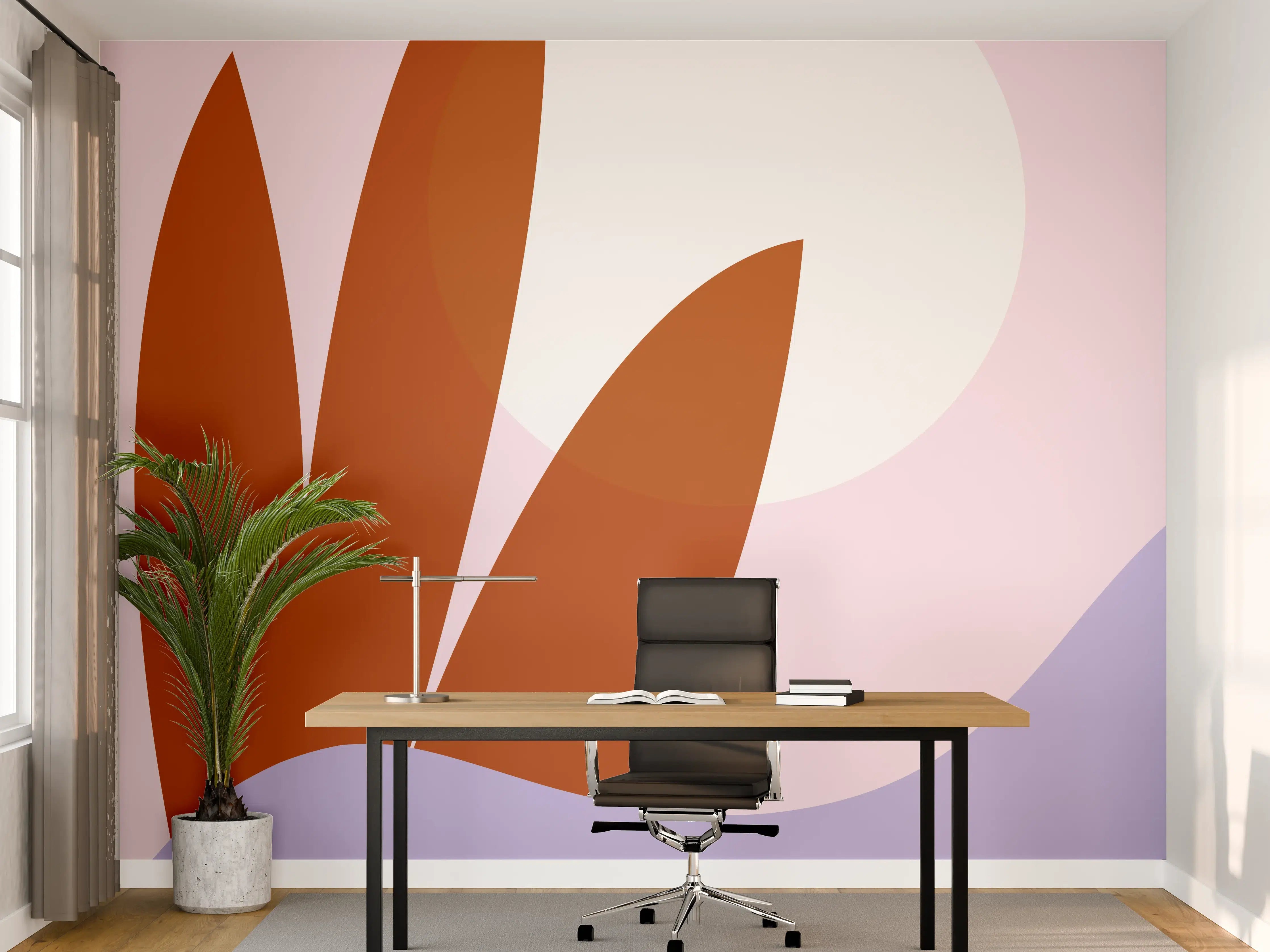 Büro Wandgestaltung - Farbenfroher Sonnenaufgang Abstrakt
