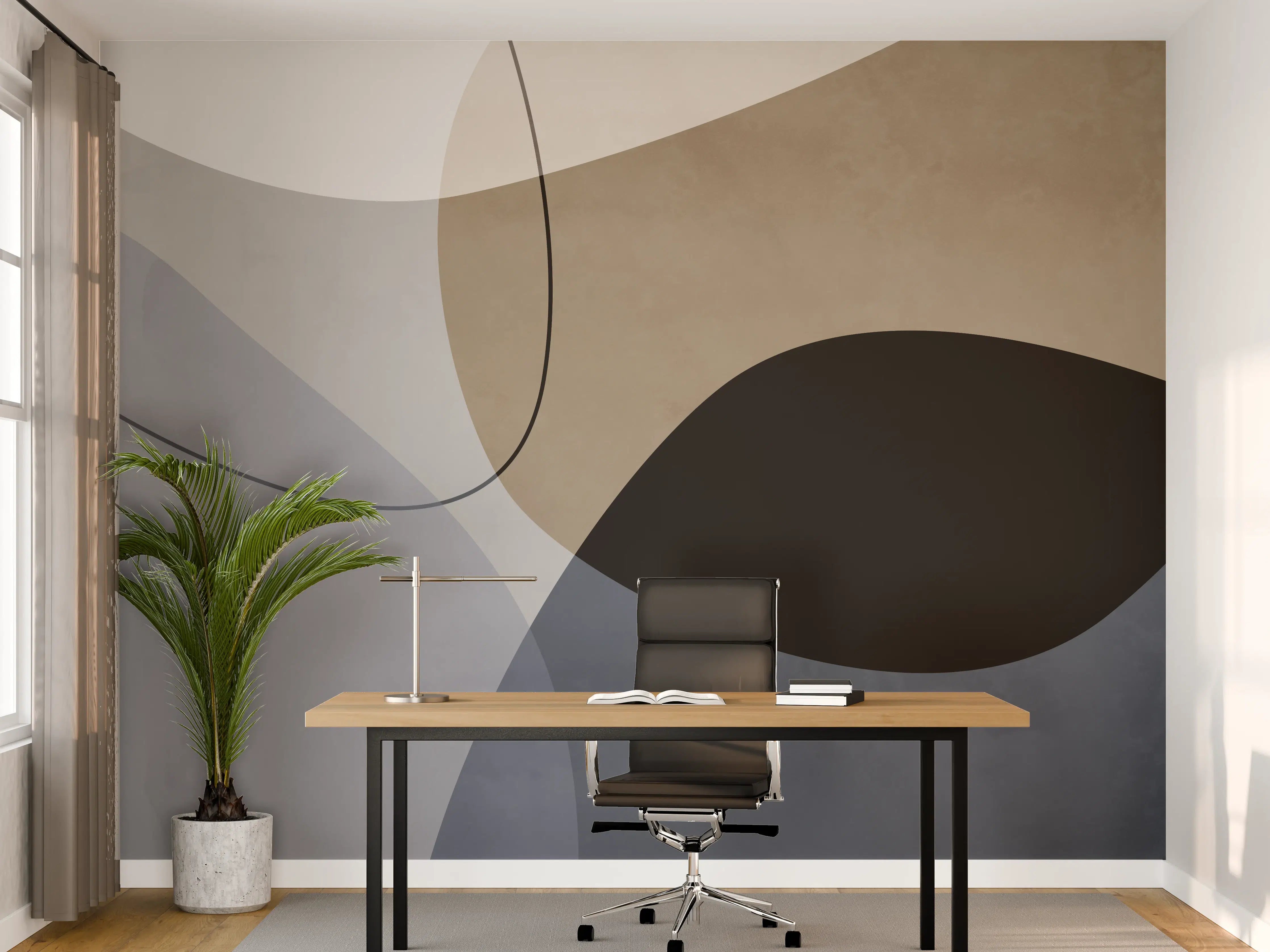 Büro Wandgestaltung - Farbenpracht Dorfidylle