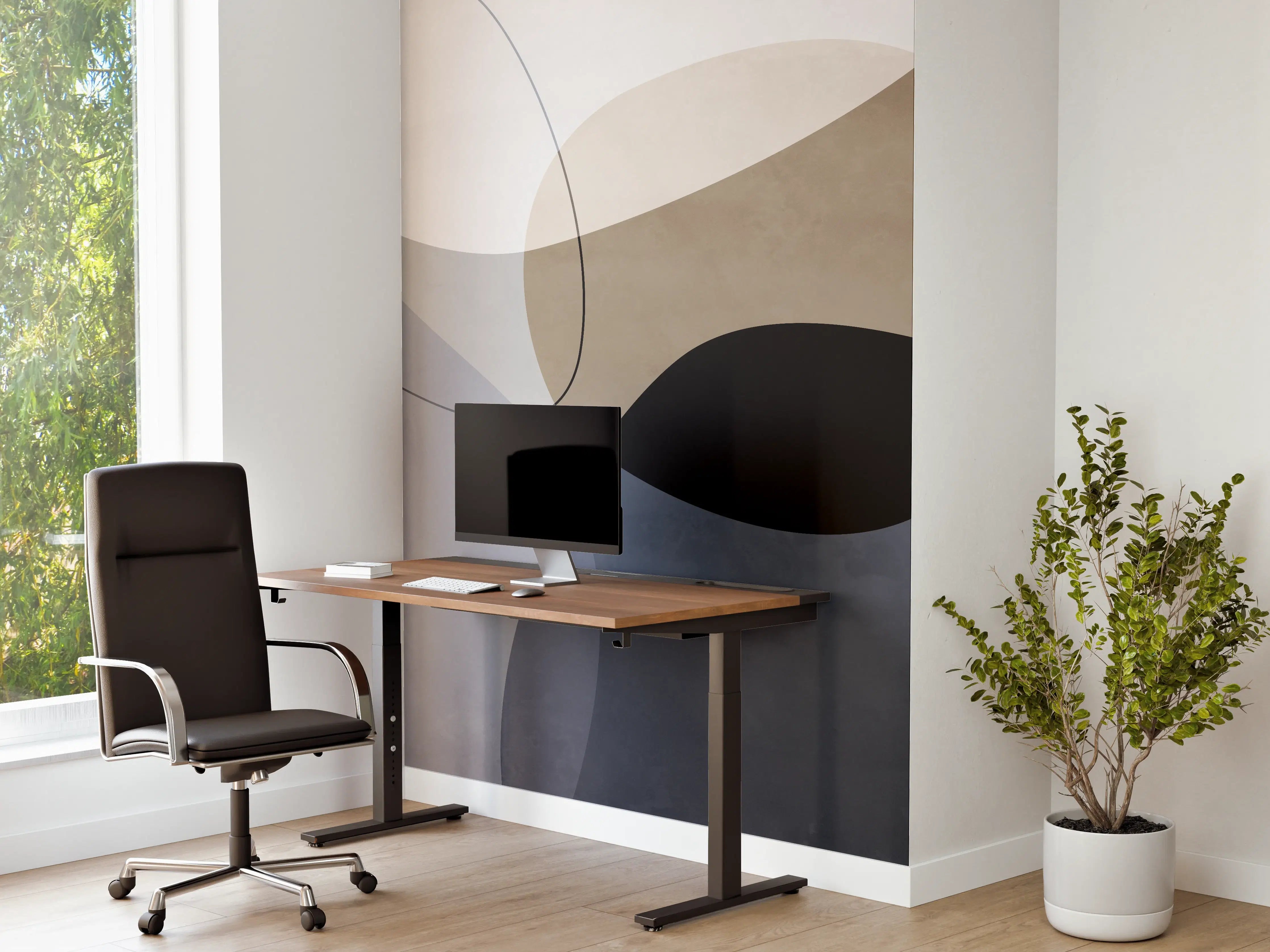Büro Wandgestaltung - Farbenpracht Dorfidylle