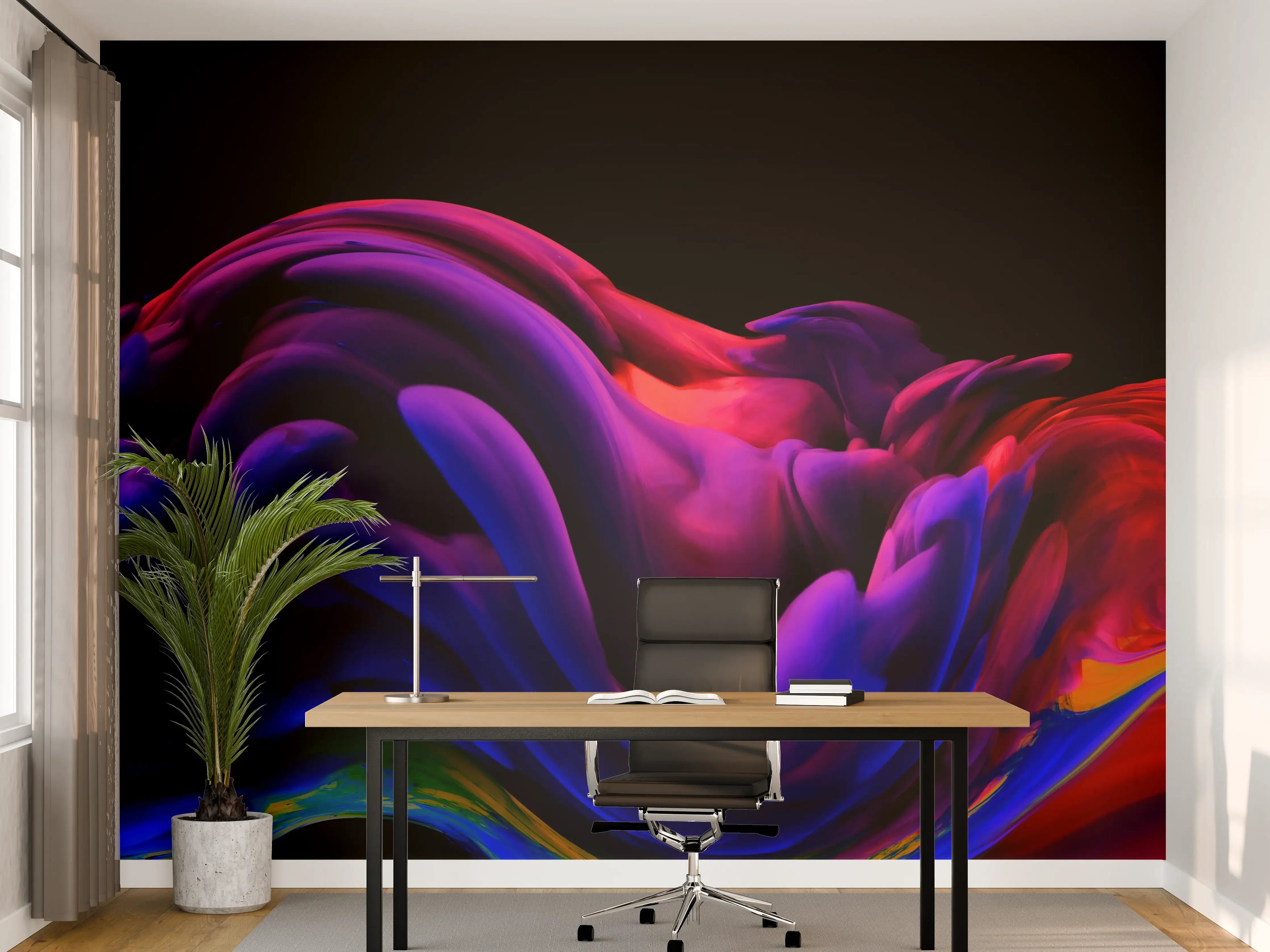 Büro Wandgestaltung - Farbexplosion Abstrakt Design