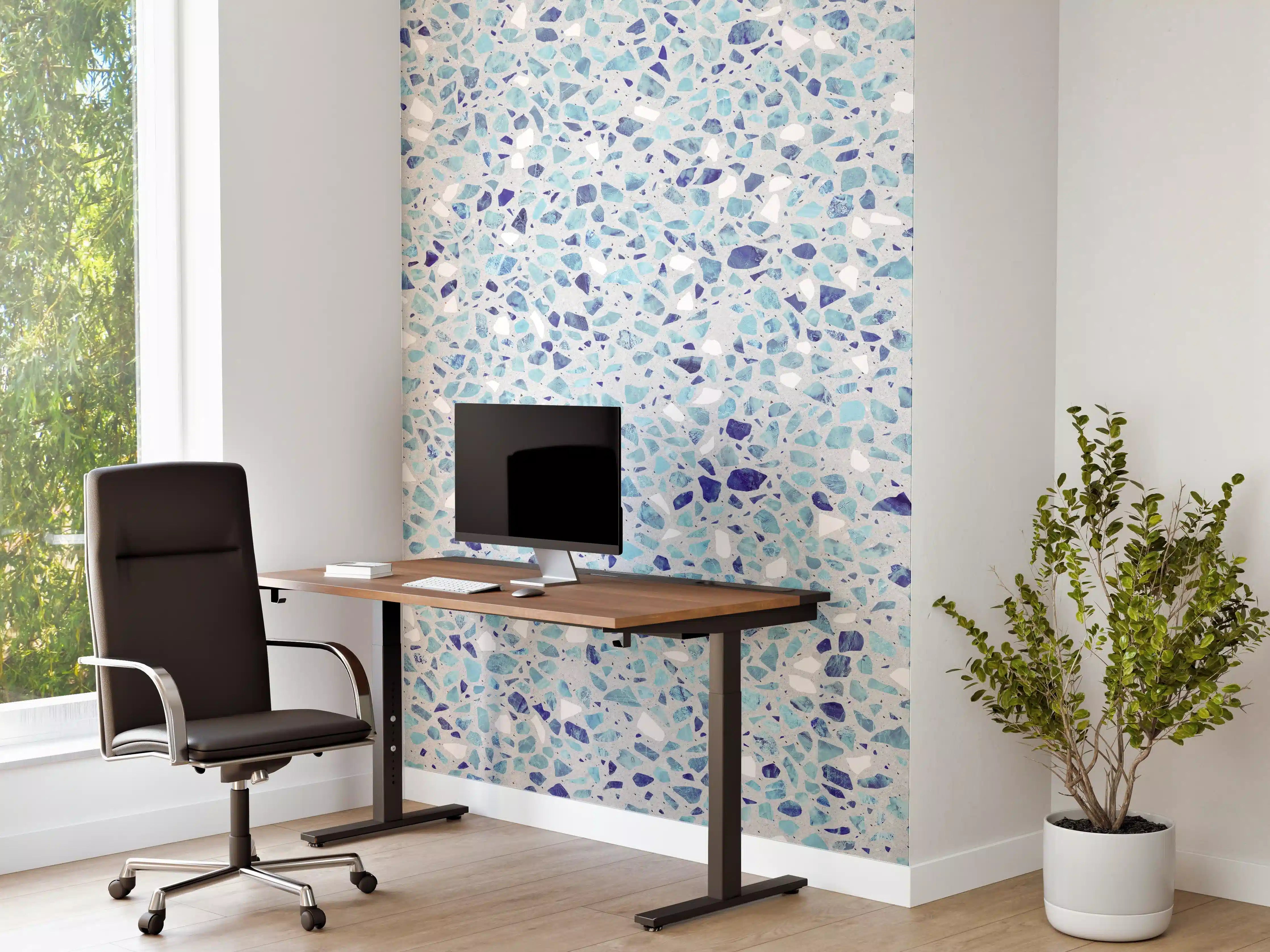 Büro Wandgestaltung - Farbige Terrazzo Stein Textur