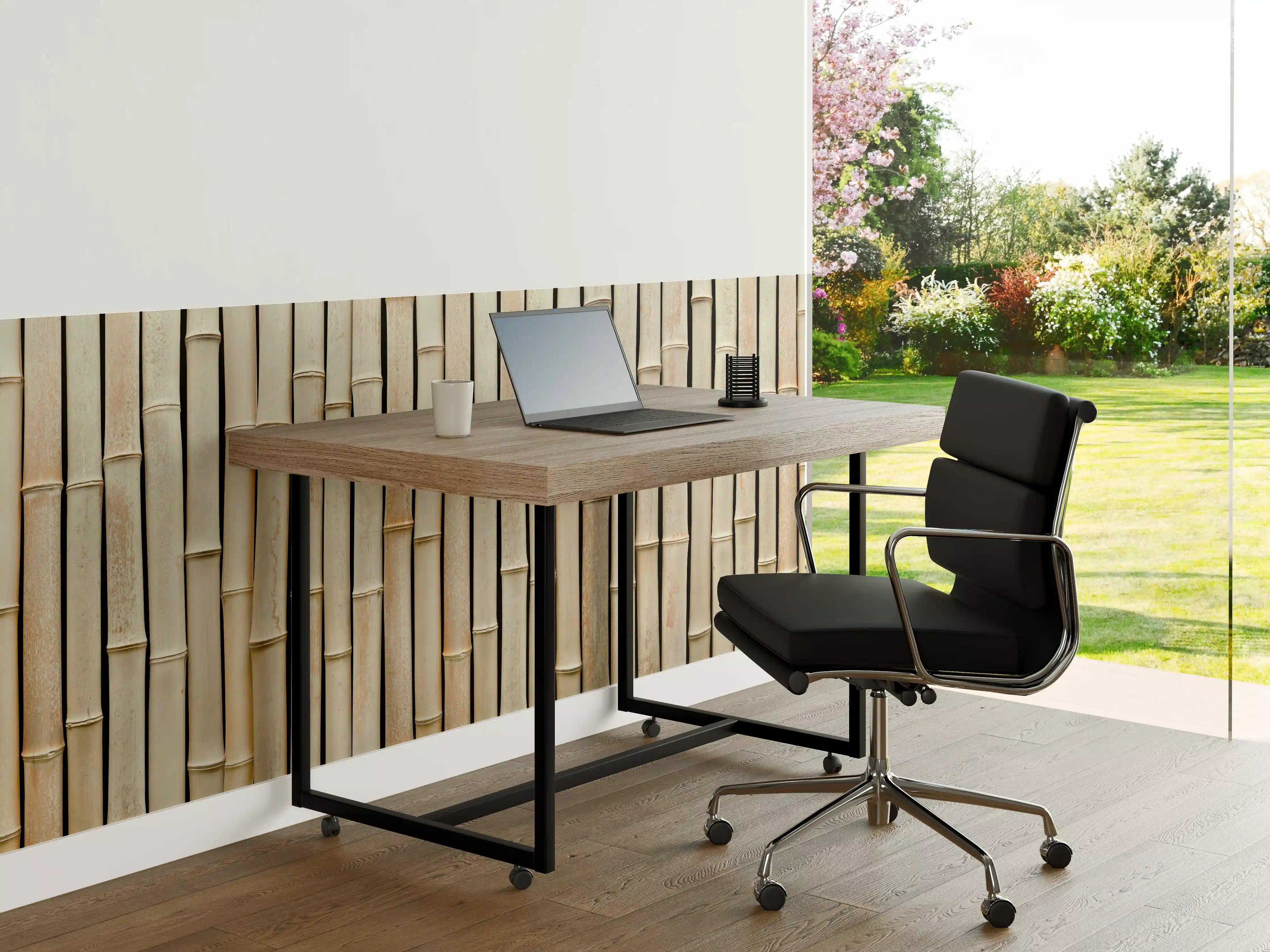 Büro Wandgestaltung - Fassade aus schönem Bambus