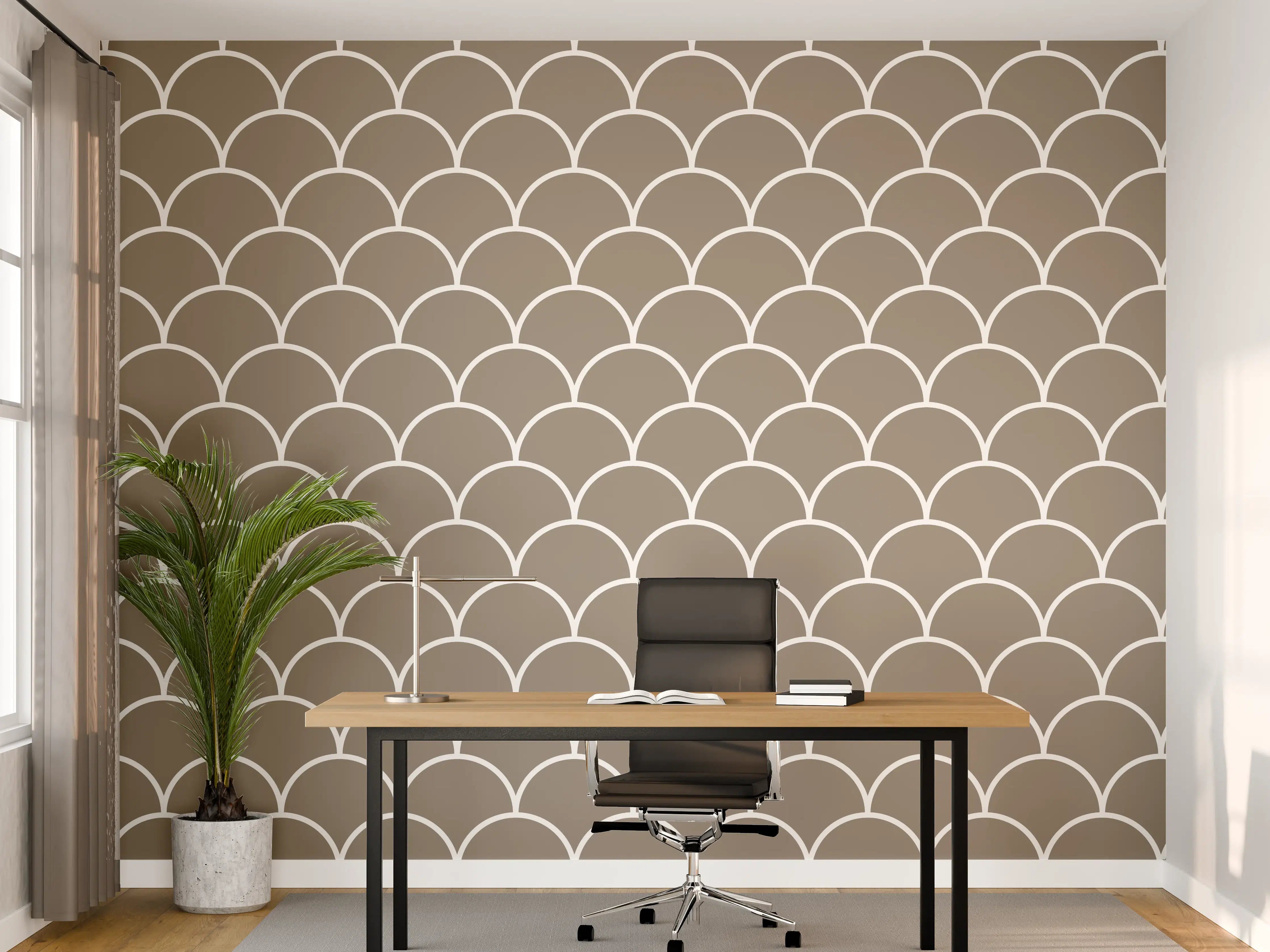 Büro Wandgestaltung - Feiner Weiß-Grau-Marmor mit eleganten Nuancen