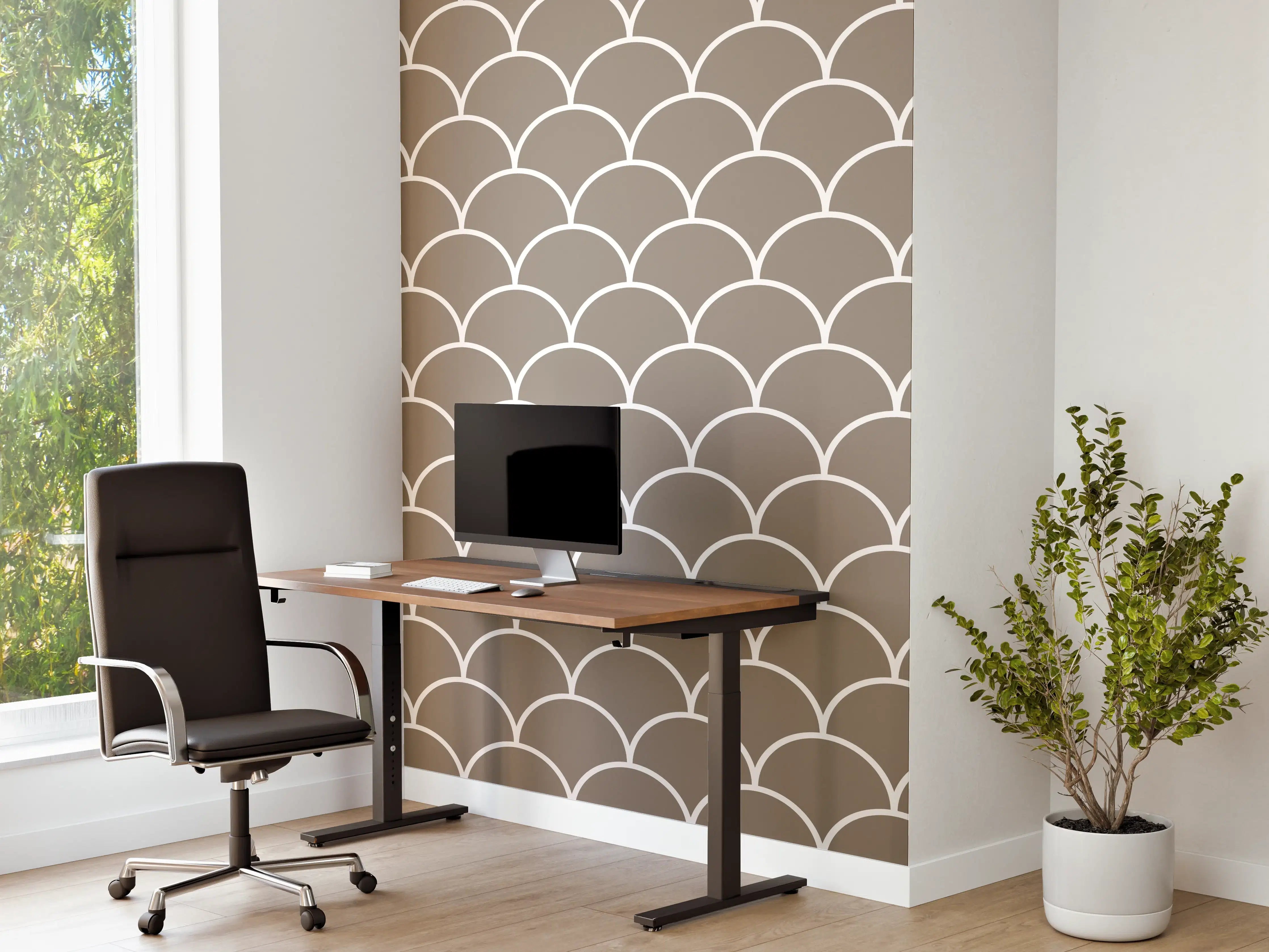 Büro Wandgestaltung - Feiner Weiß-Grau-Marmor mit eleganten Nuancen