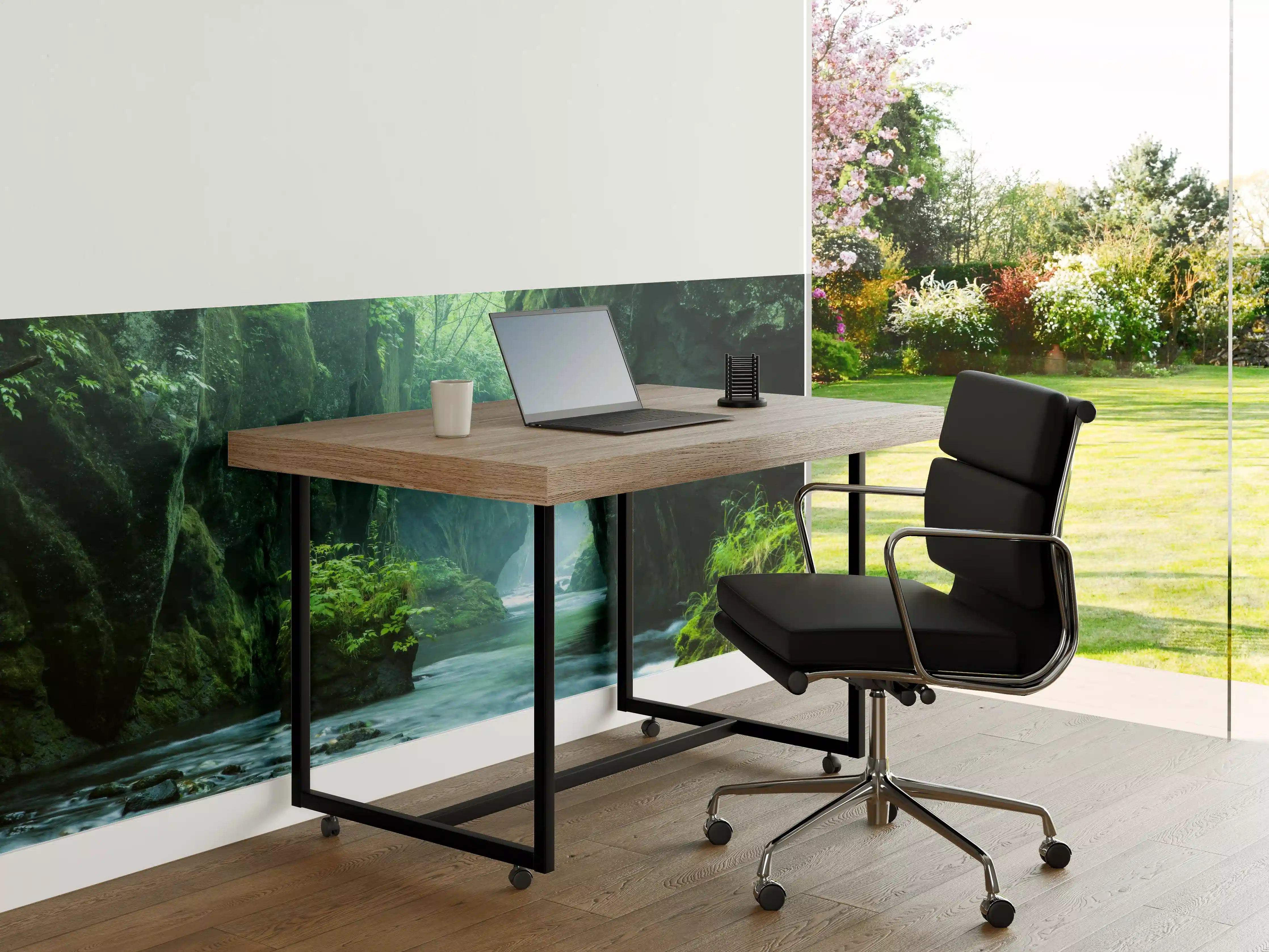 Büro Wandgestaltung - Felsschlucht im Dschungel Hokkaidos