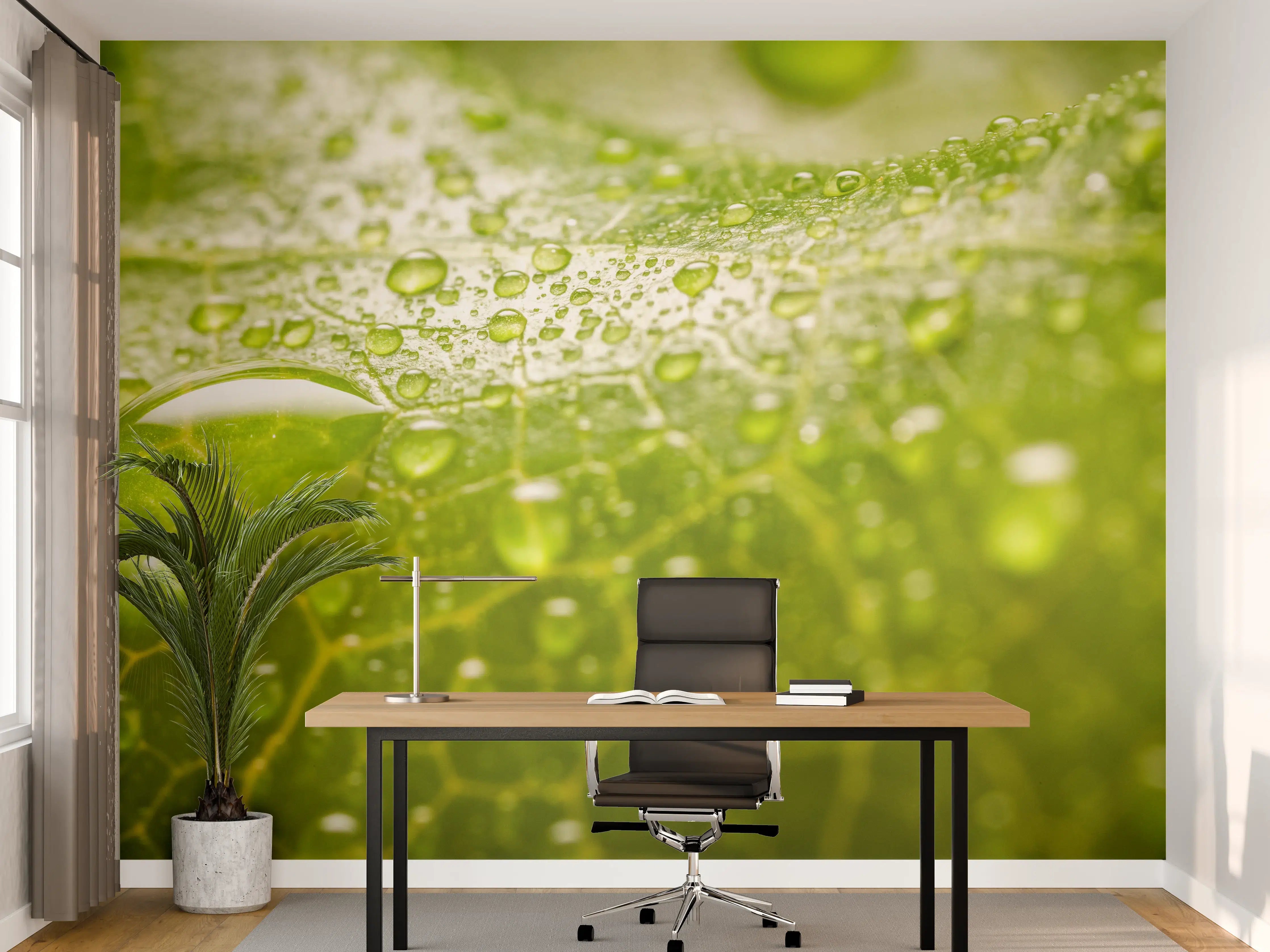Büro Wandgestaltung - Feuchtes Blatt