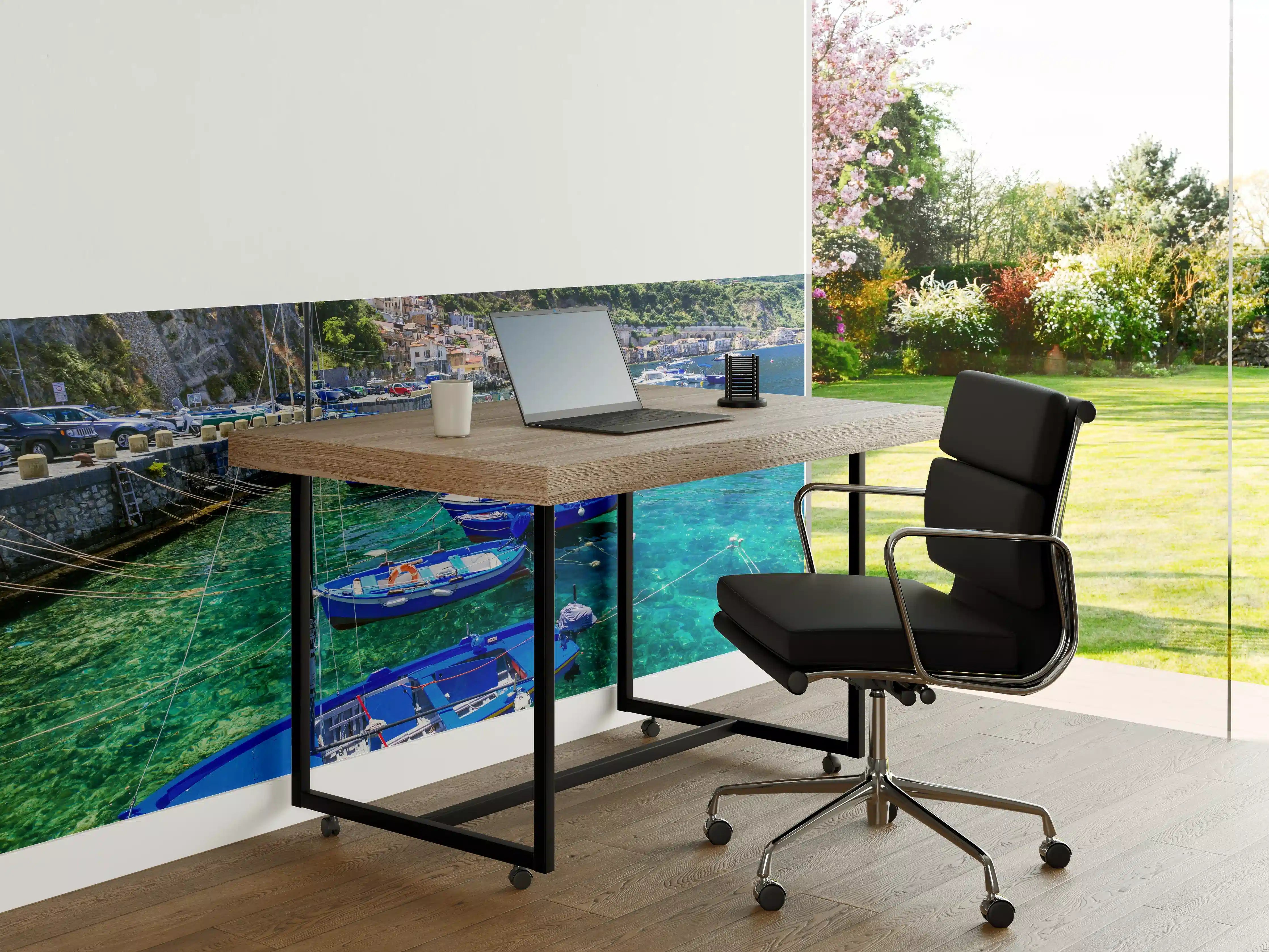 Büro Wandgestaltung - Fischerboote und das smaragdgrüne Meer - Kalabrien