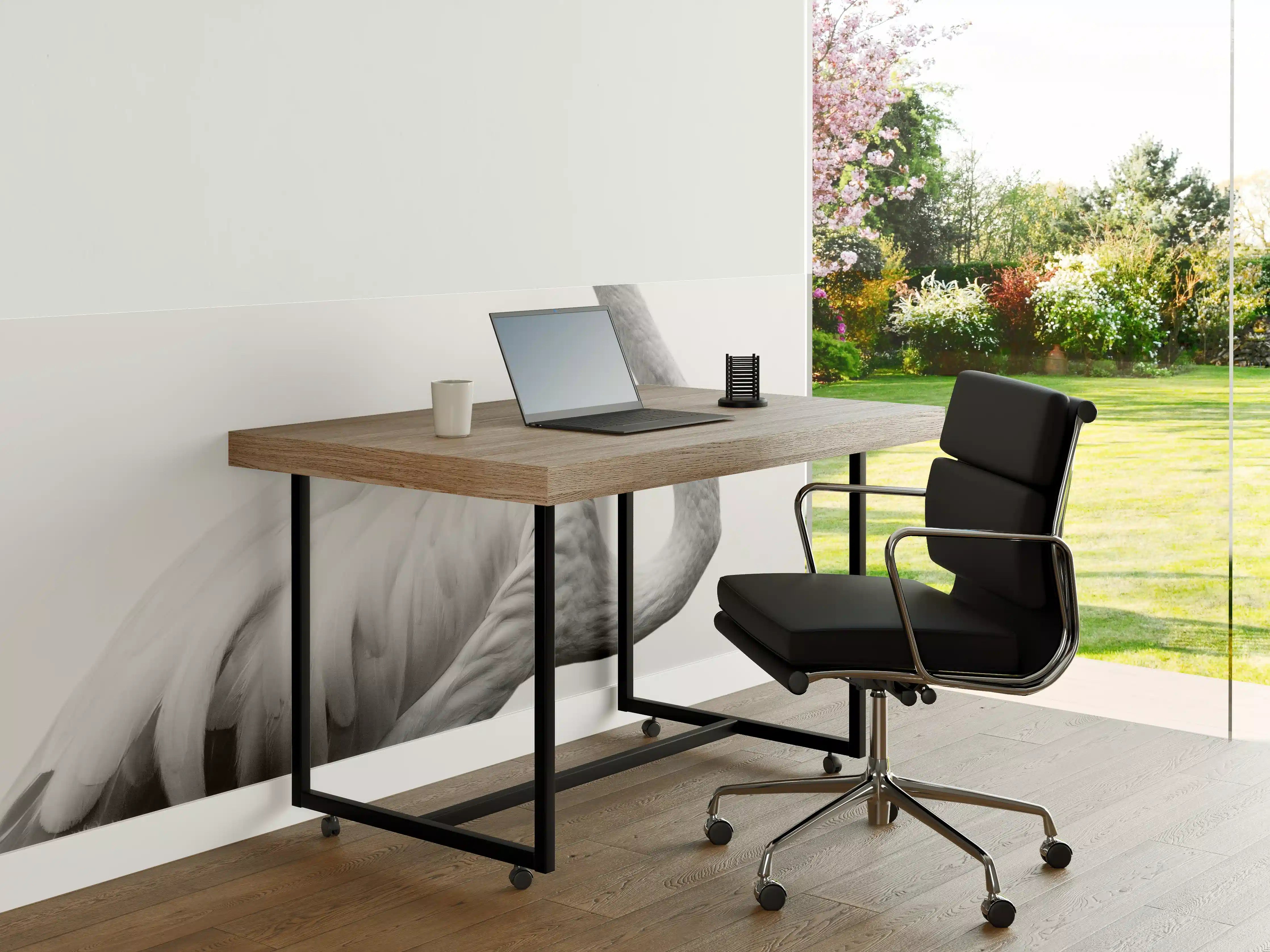 Büro Wandgestaltung - Flamingo - schwarz-weiß