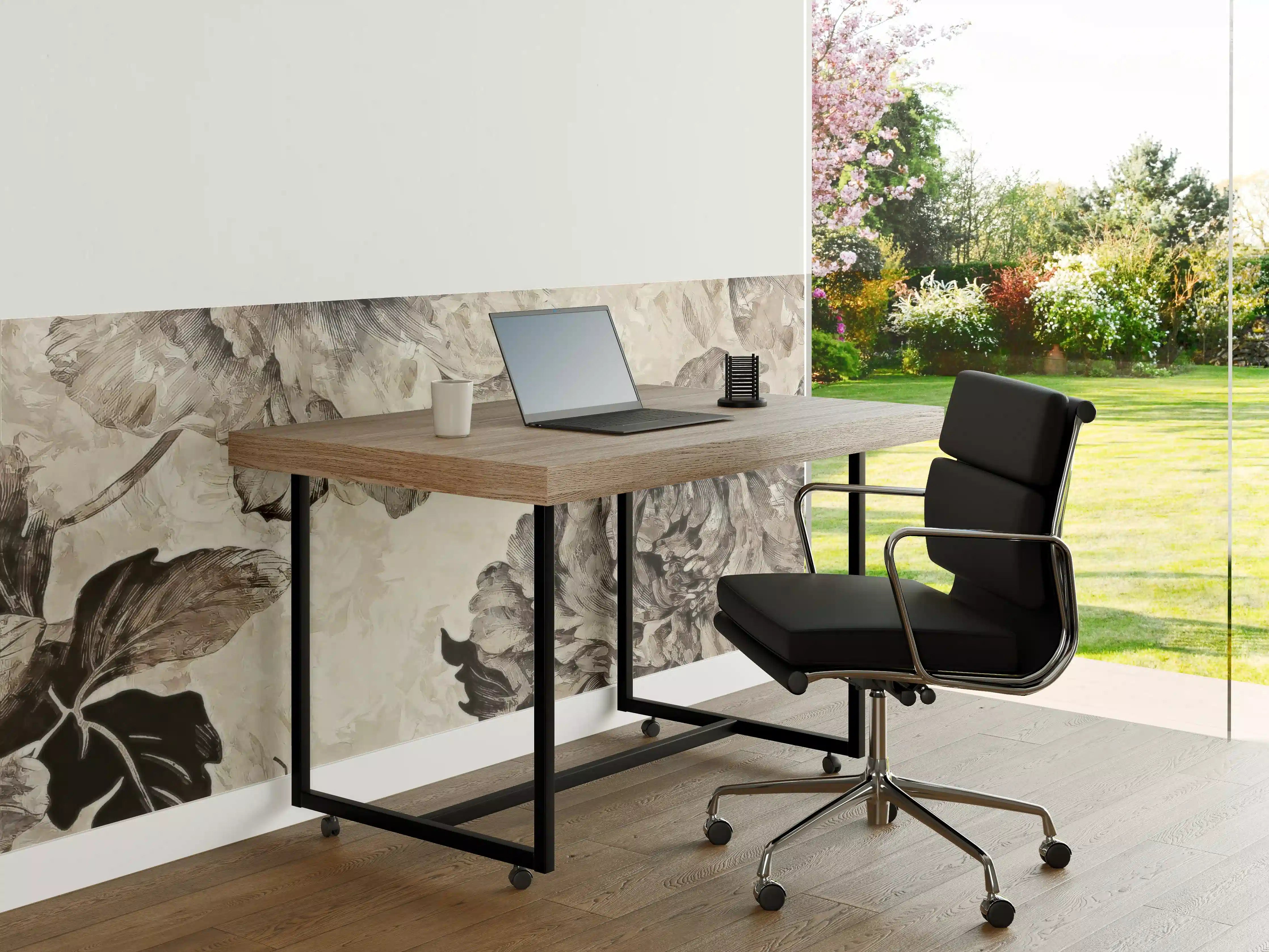 Büro Wandgestaltung - Floral Grau-Beige Kunstposter