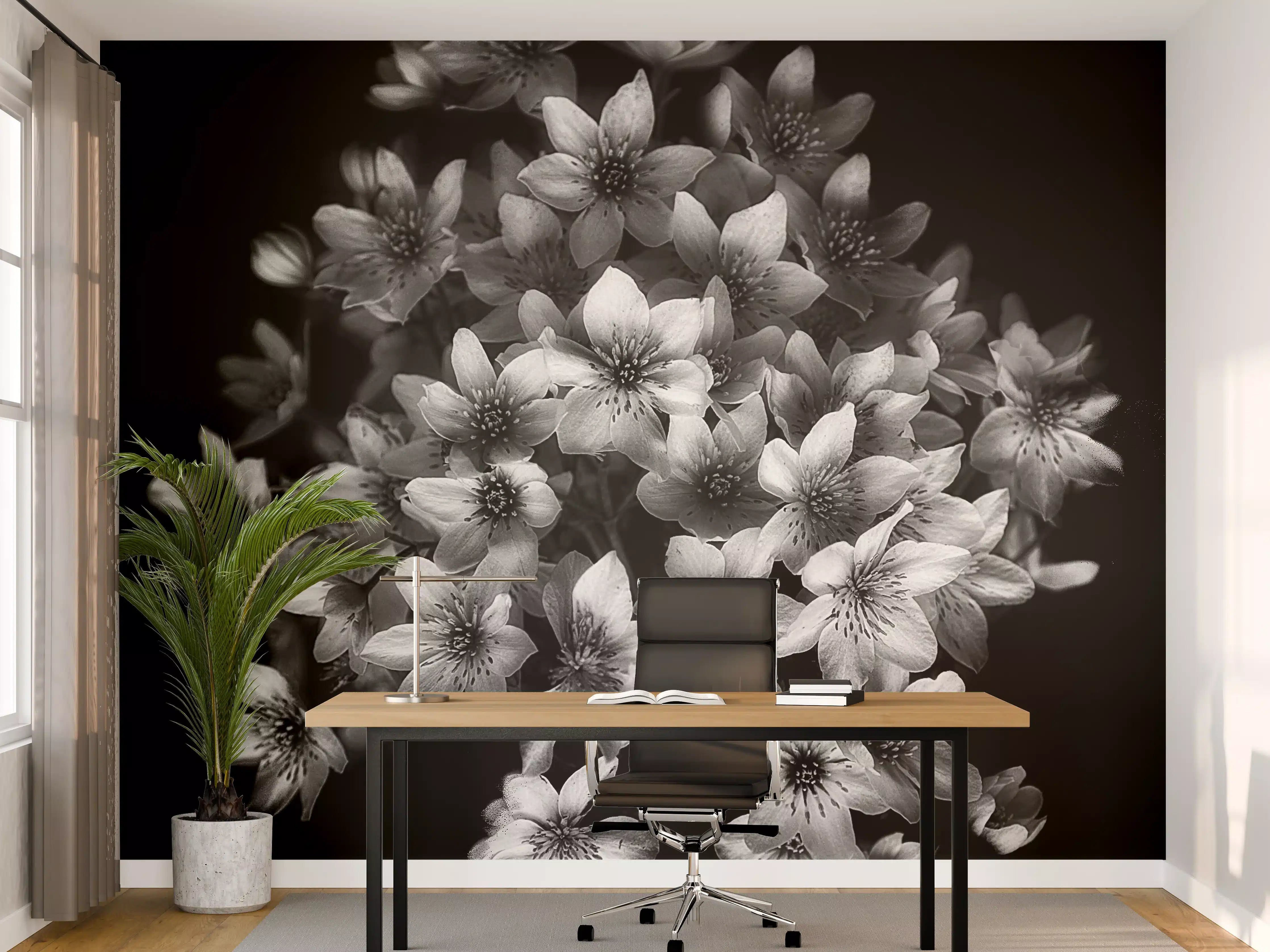 Büro Wandgestaltung - Florale Kunst - Blumenstrauß