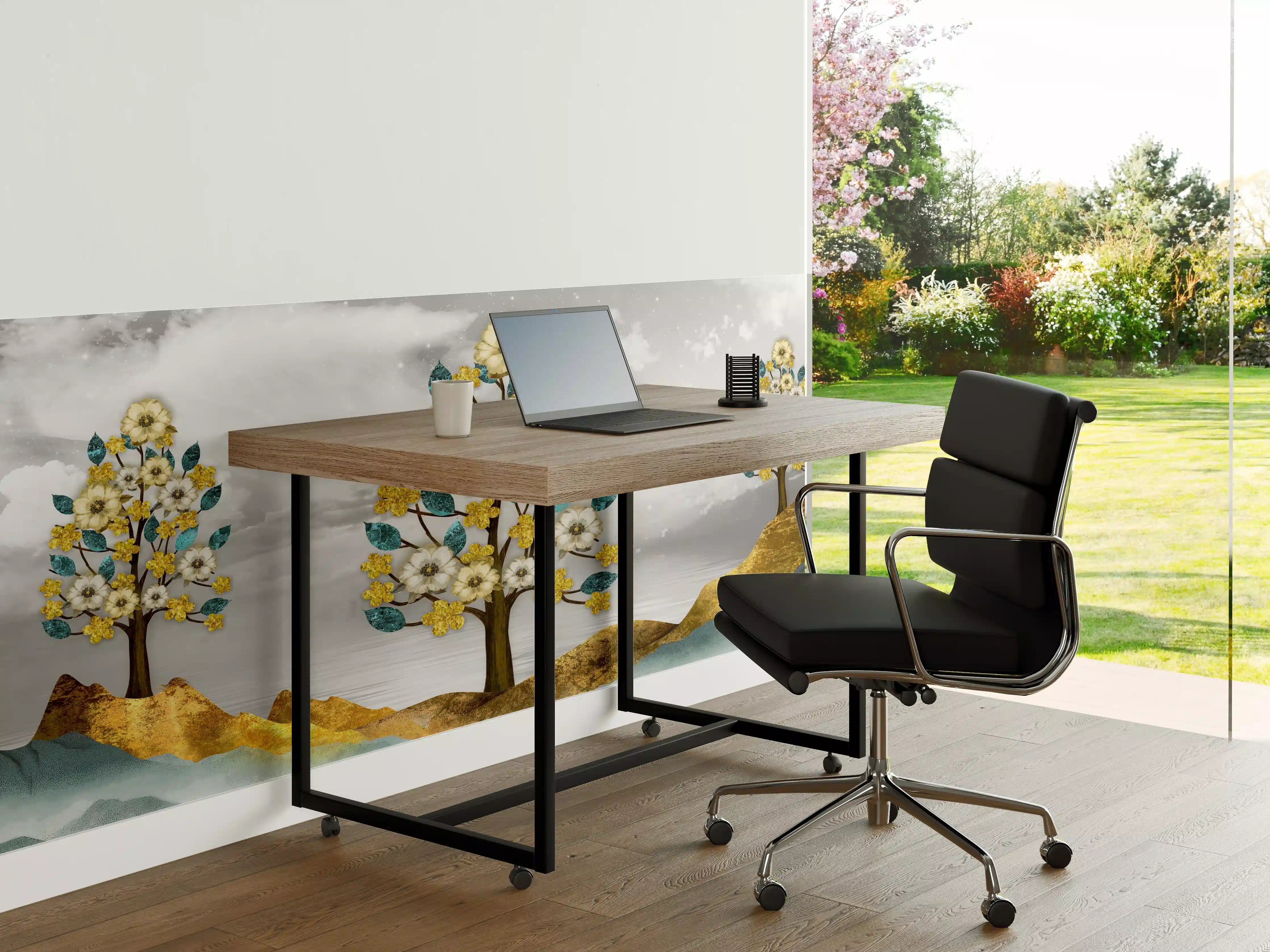 Büro Wandgestaltung - Florale Kunstmalerei - Natur