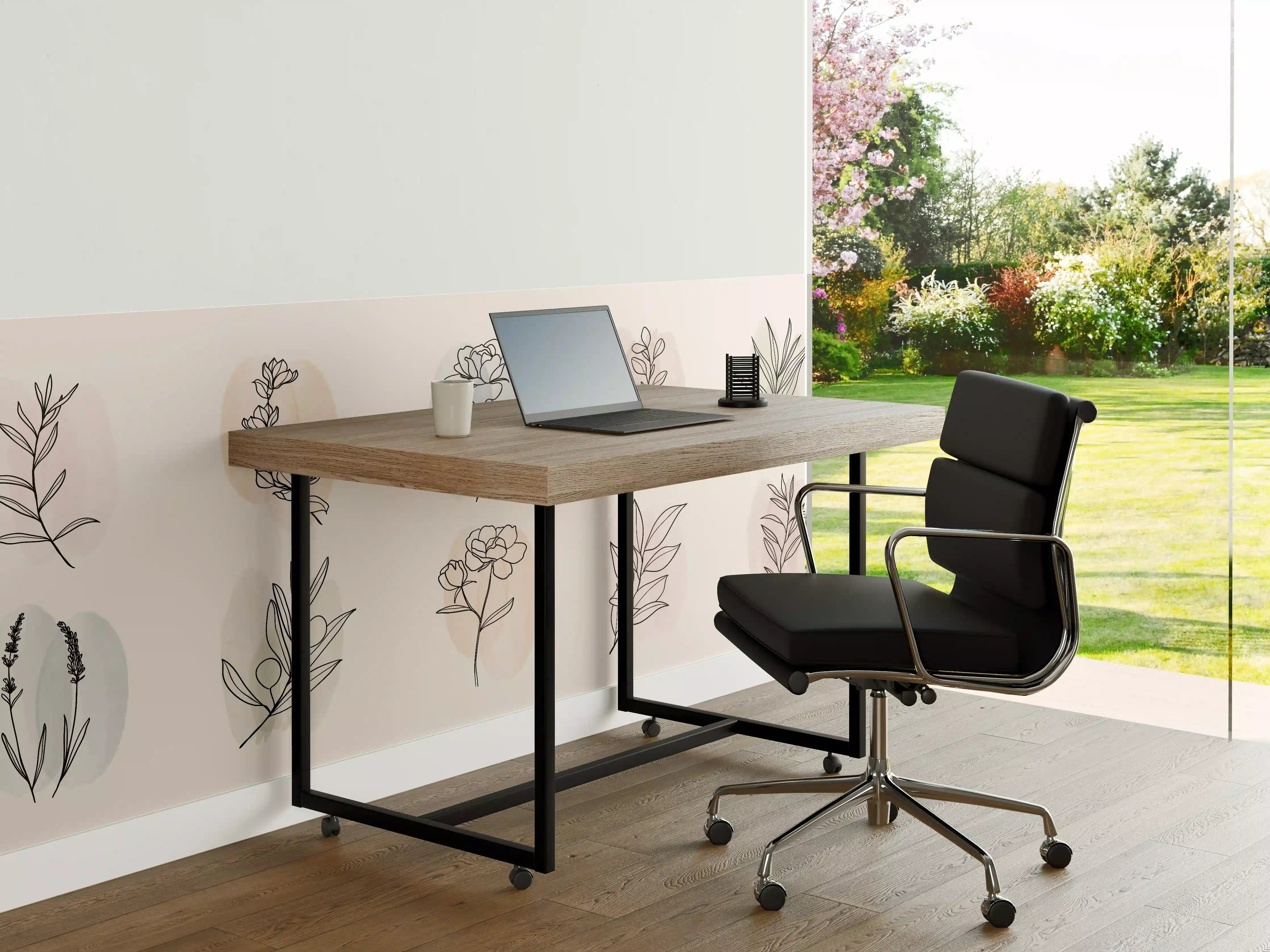 Büro Wandgestaltung - Florale Lineart Zeichnung Kollektion