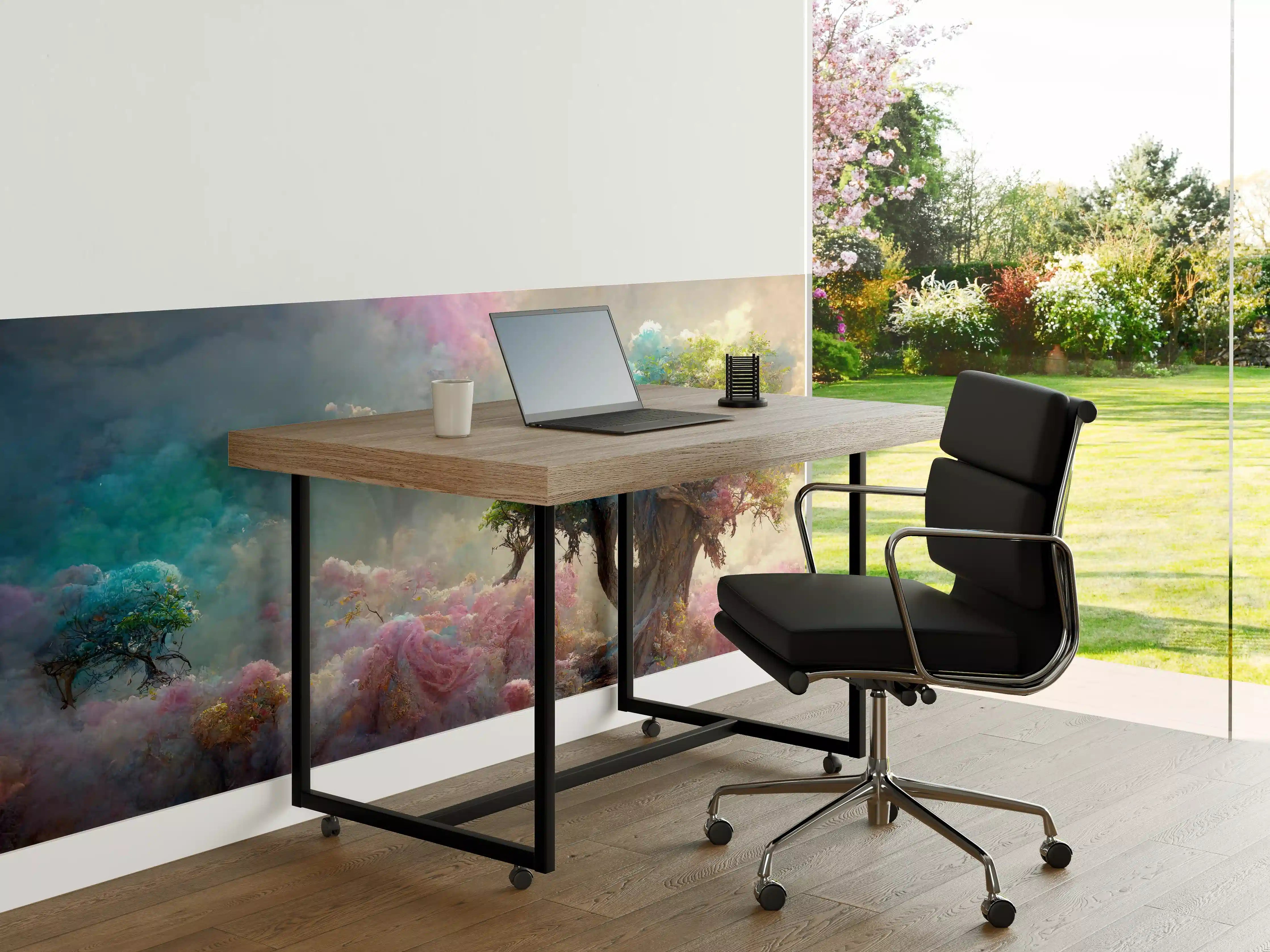 Büro Wandgestaltung - Florale Märchenlandschaft