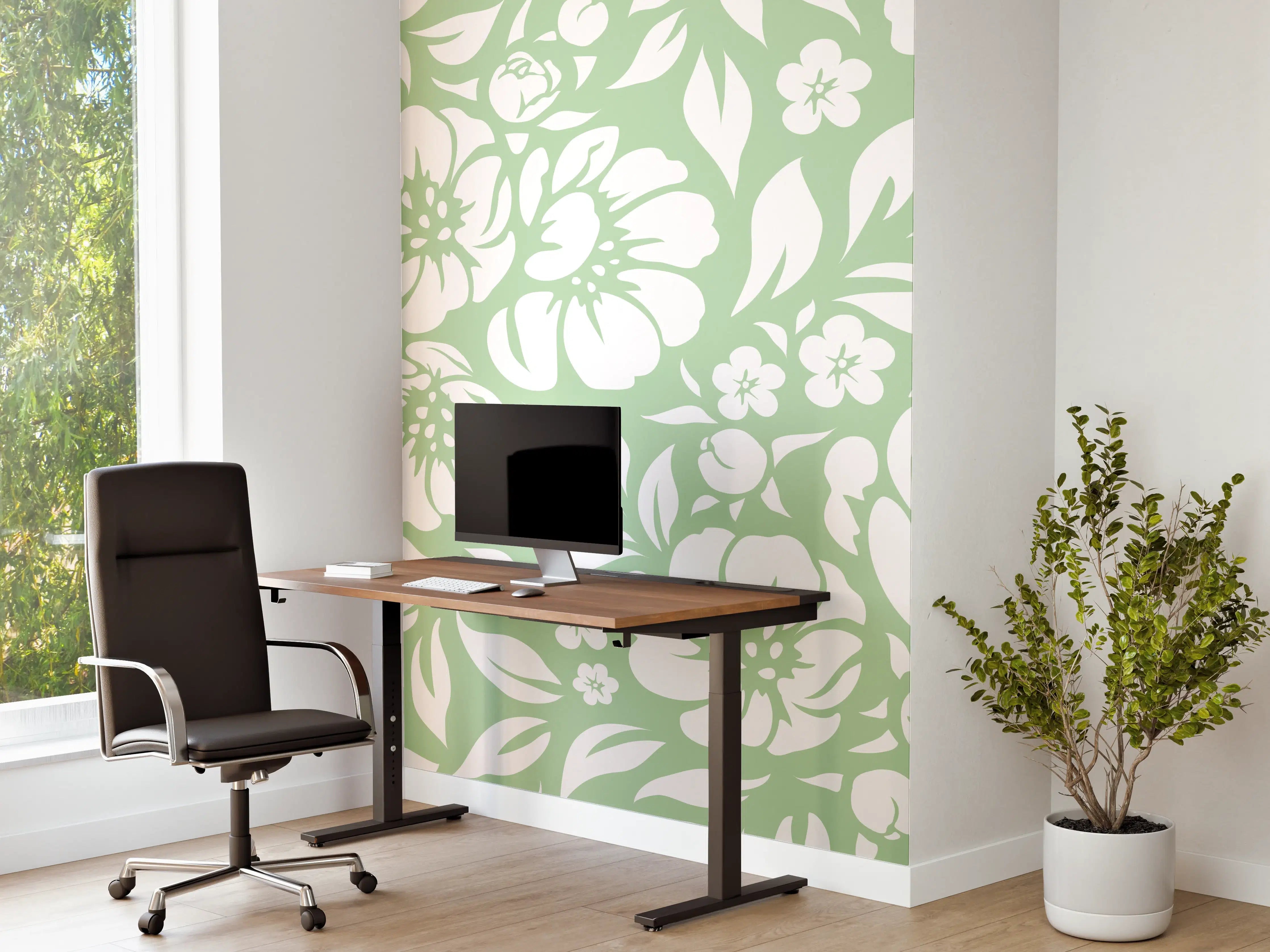 Büro Wandgestaltung - Florale Muschio-Design