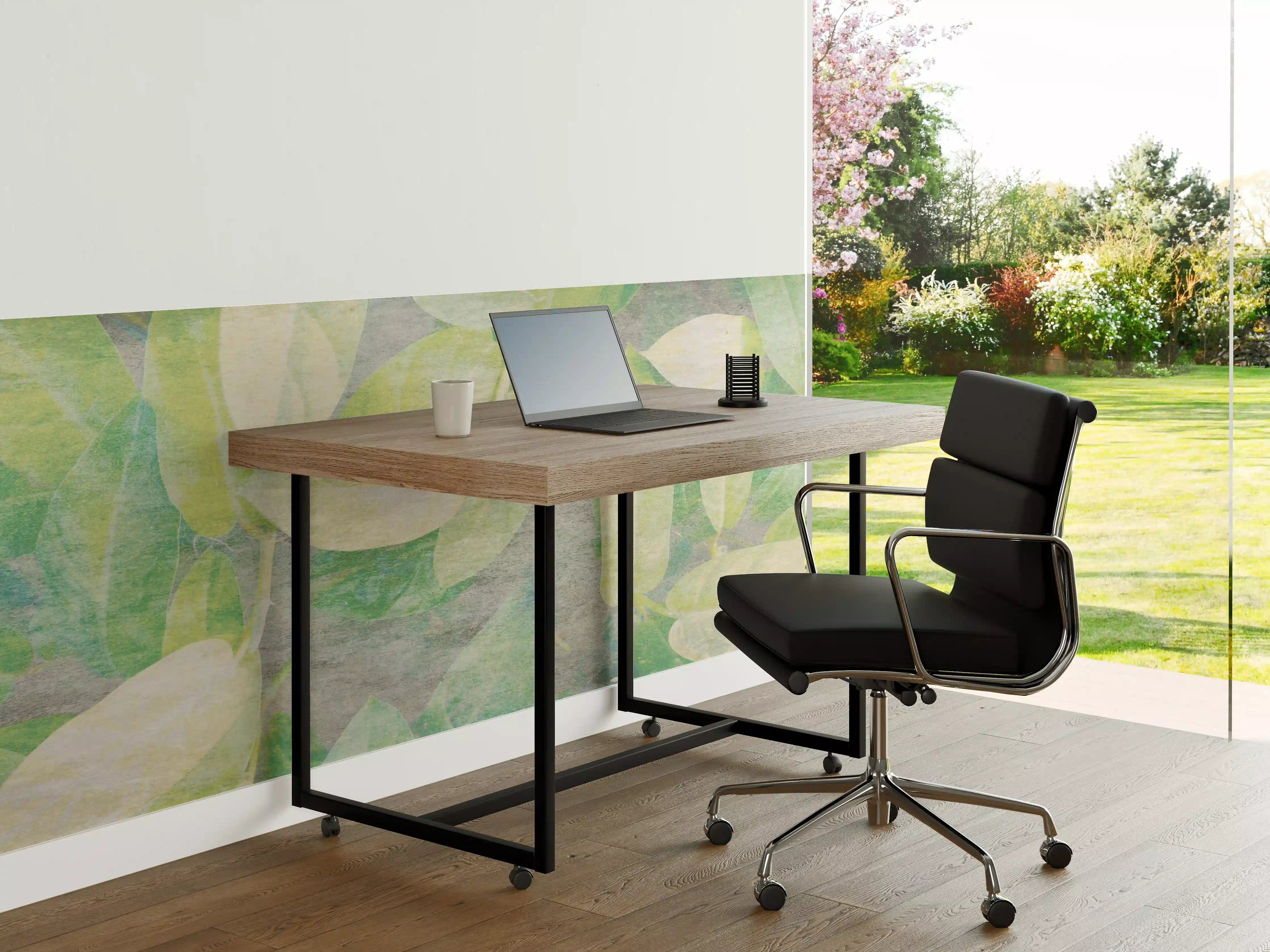 Büro Wandgestaltung - Florale Wand - Gräulich