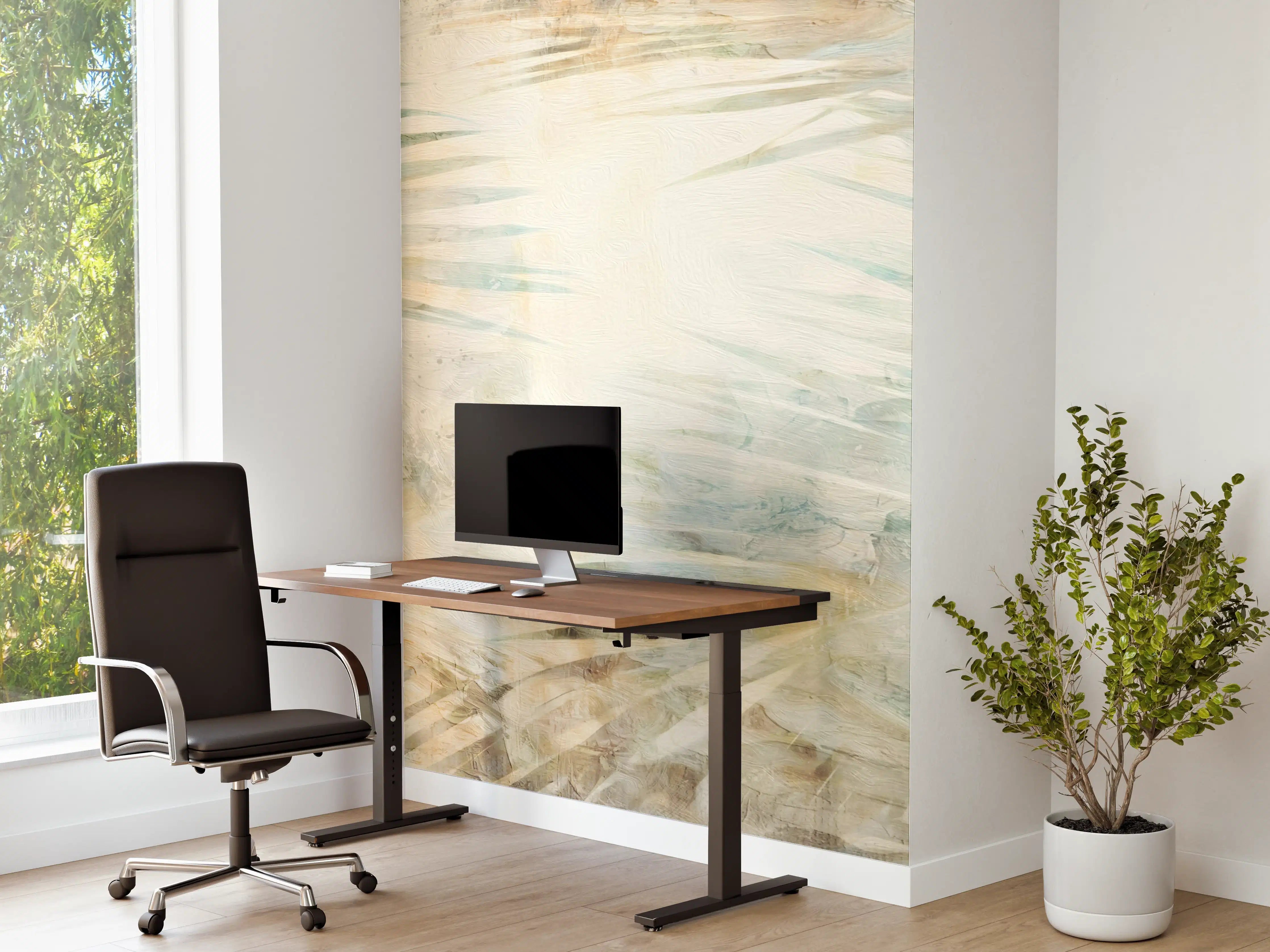 Büro Wandgestaltung - Florale Wand - Moderne Kunst