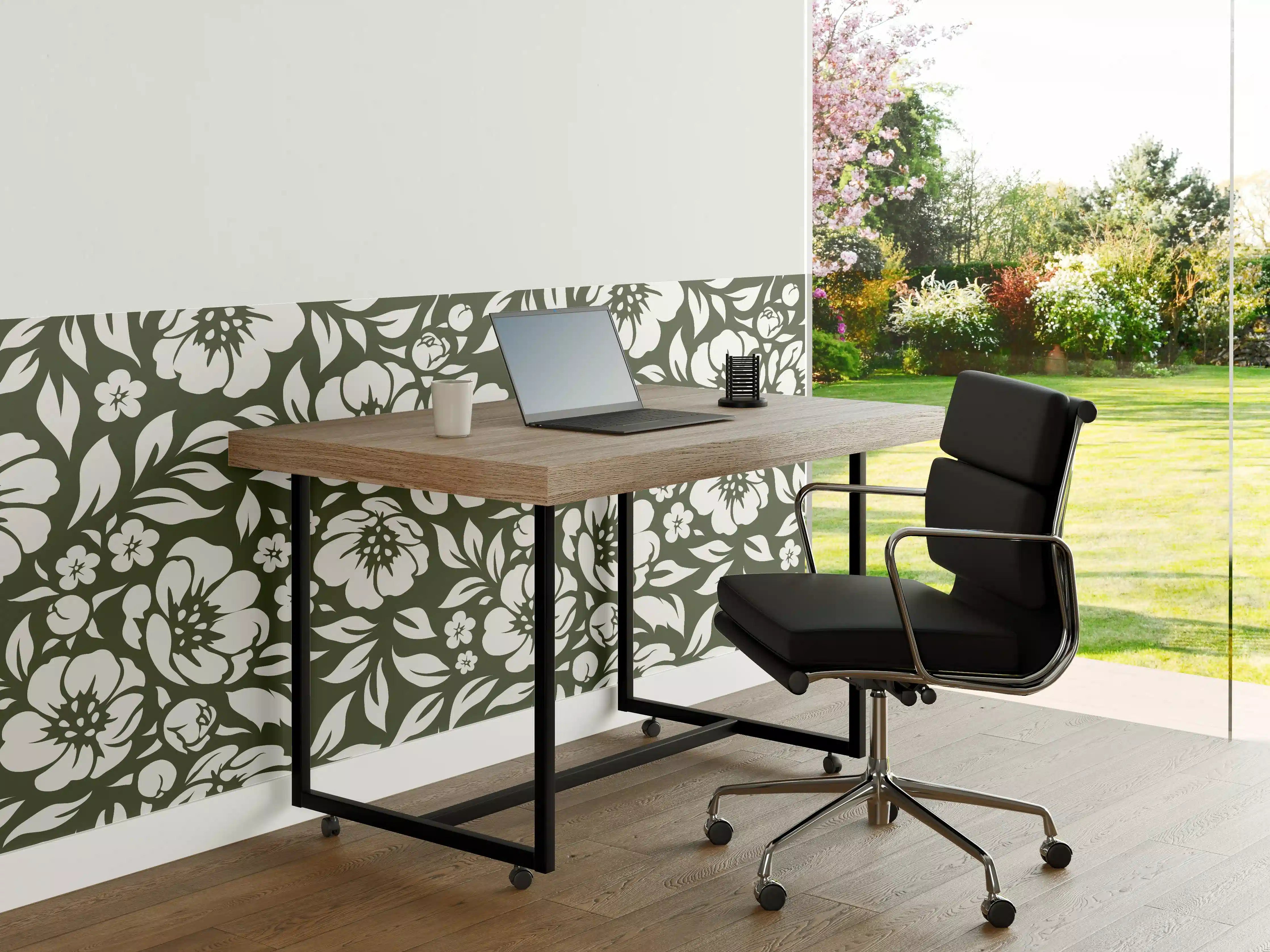 Büro Wandgestaltung - Florale Wanddekoration