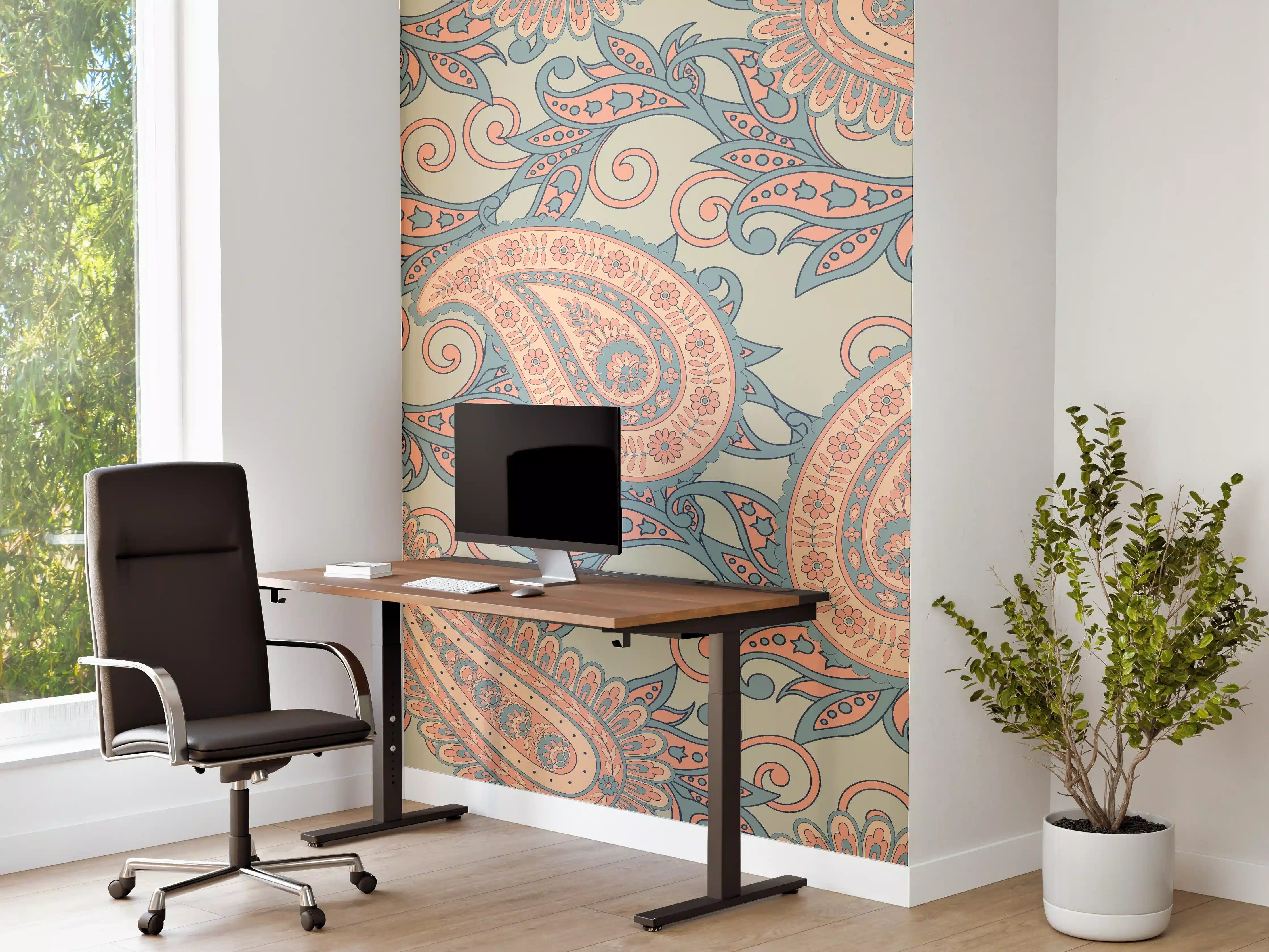 Büro Wandgestaltung - Florales Design - orientalisches Muster