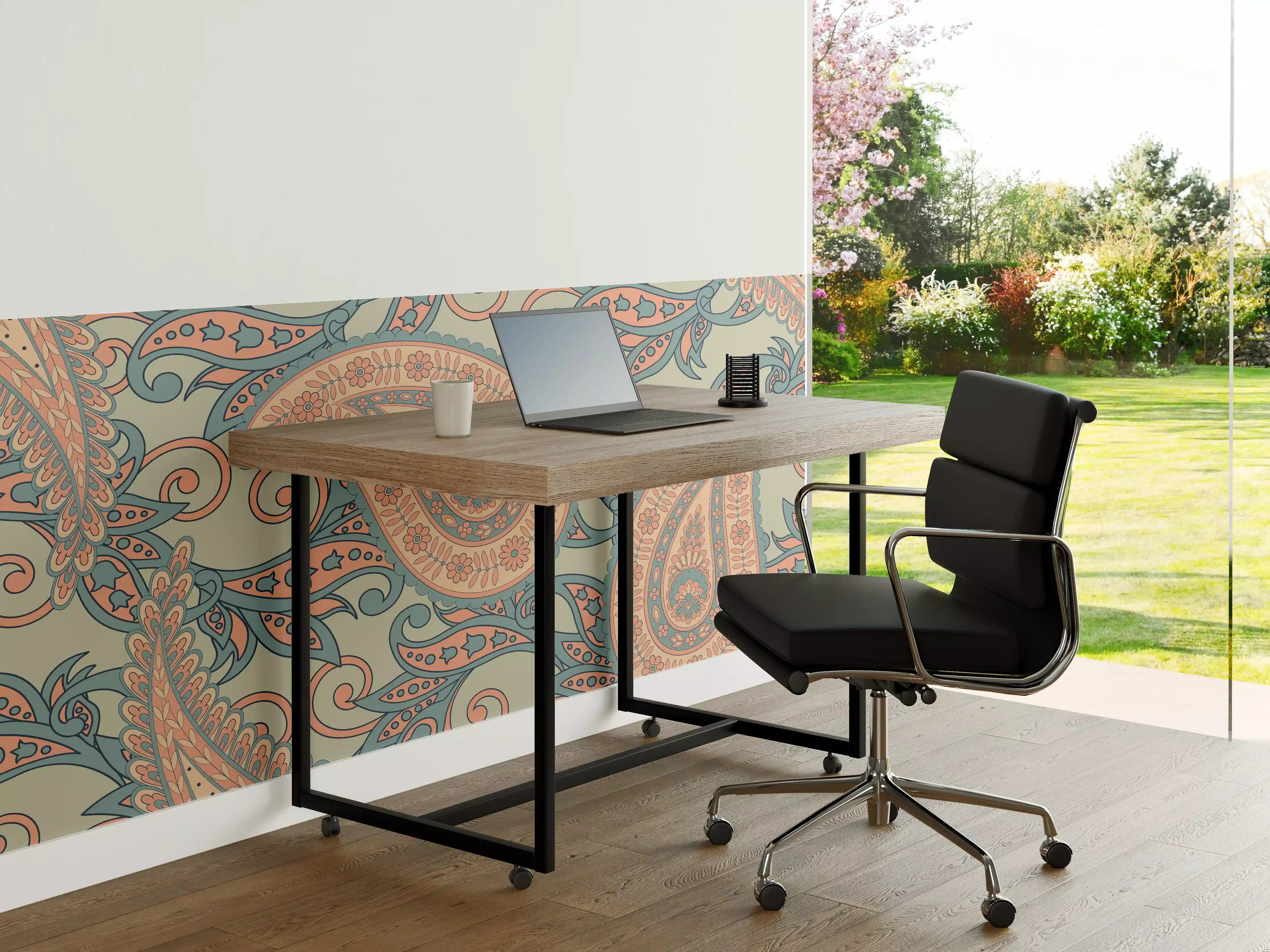 Büro Wandgestaltung - Florales Design - orientalisches Muster