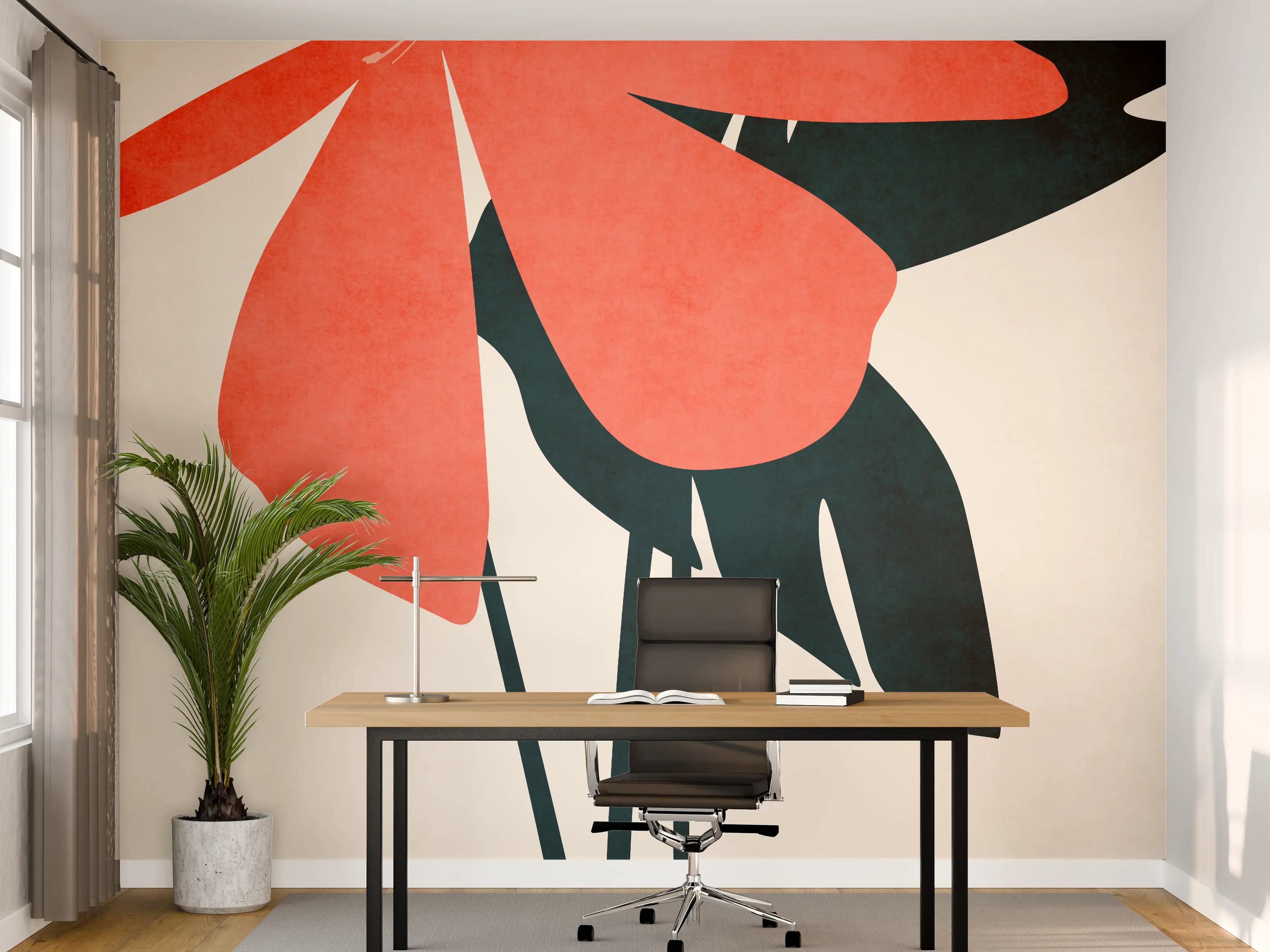 Büro Wandgestaltung - Florales Gemälde - Blumen