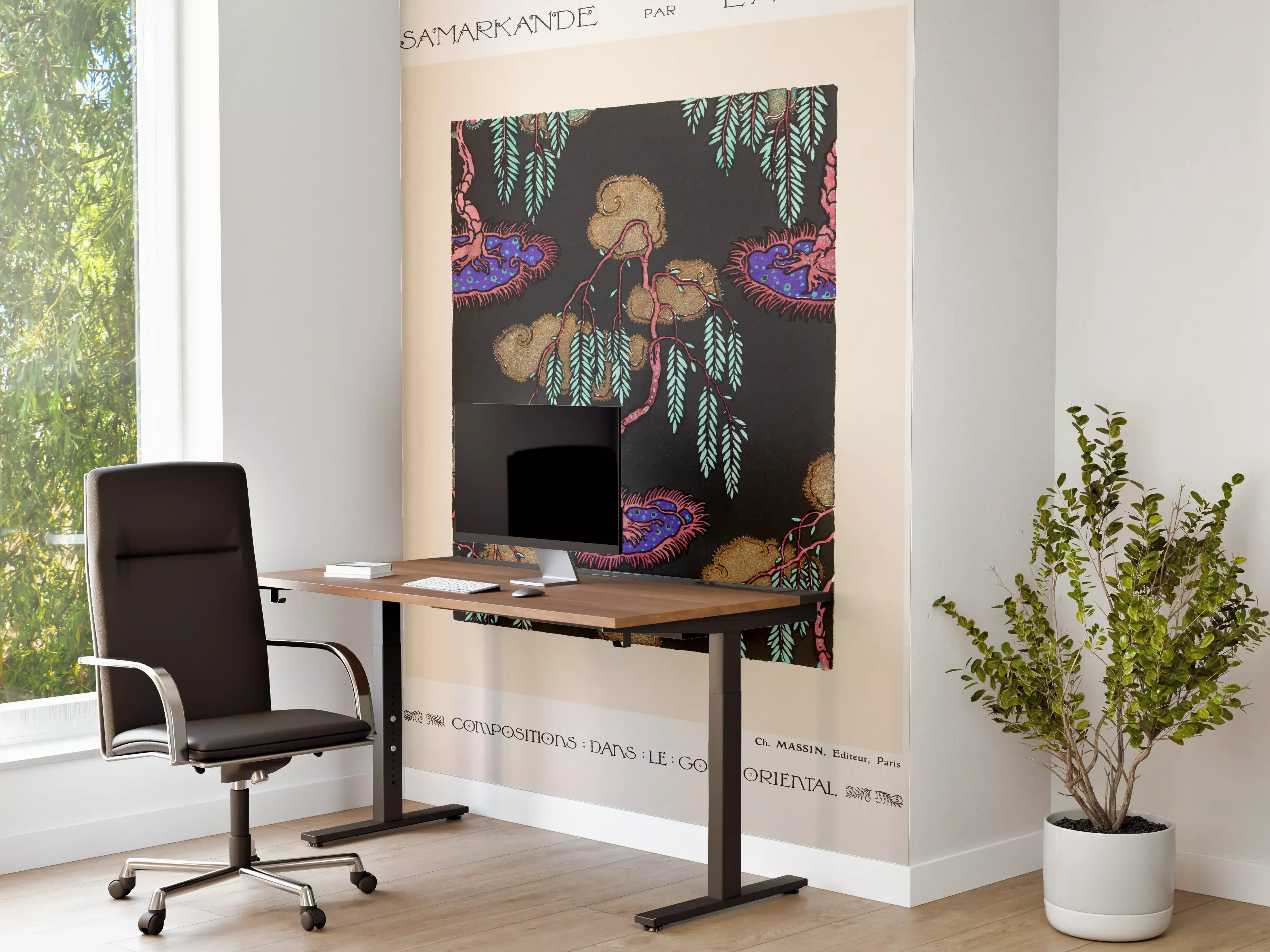 Büro Wandgestaltung - Florales Vintage-Kunstposter