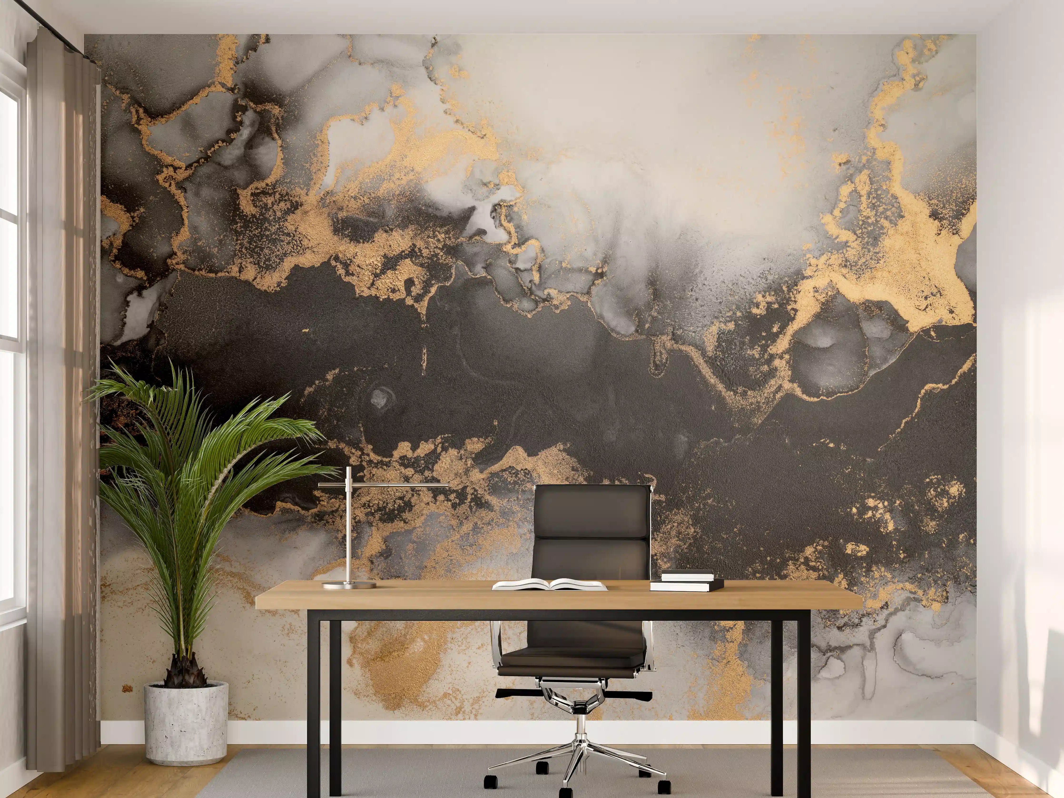Büro Wandgestaltung - Flüssigkunst - Marmor