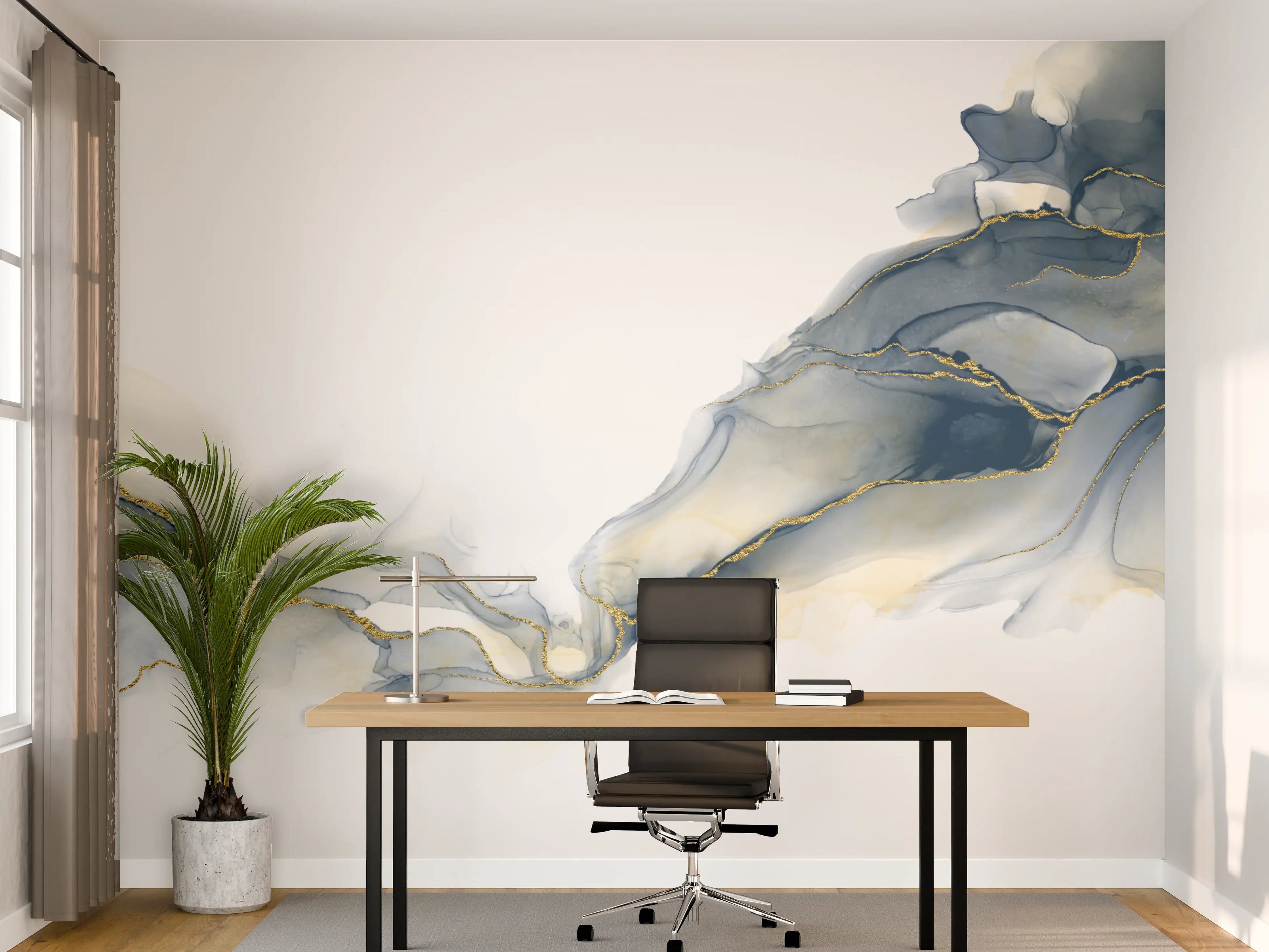 Büro Wandgestaltung - Flüssigkunstmalerei - Alkoholtintenkunst