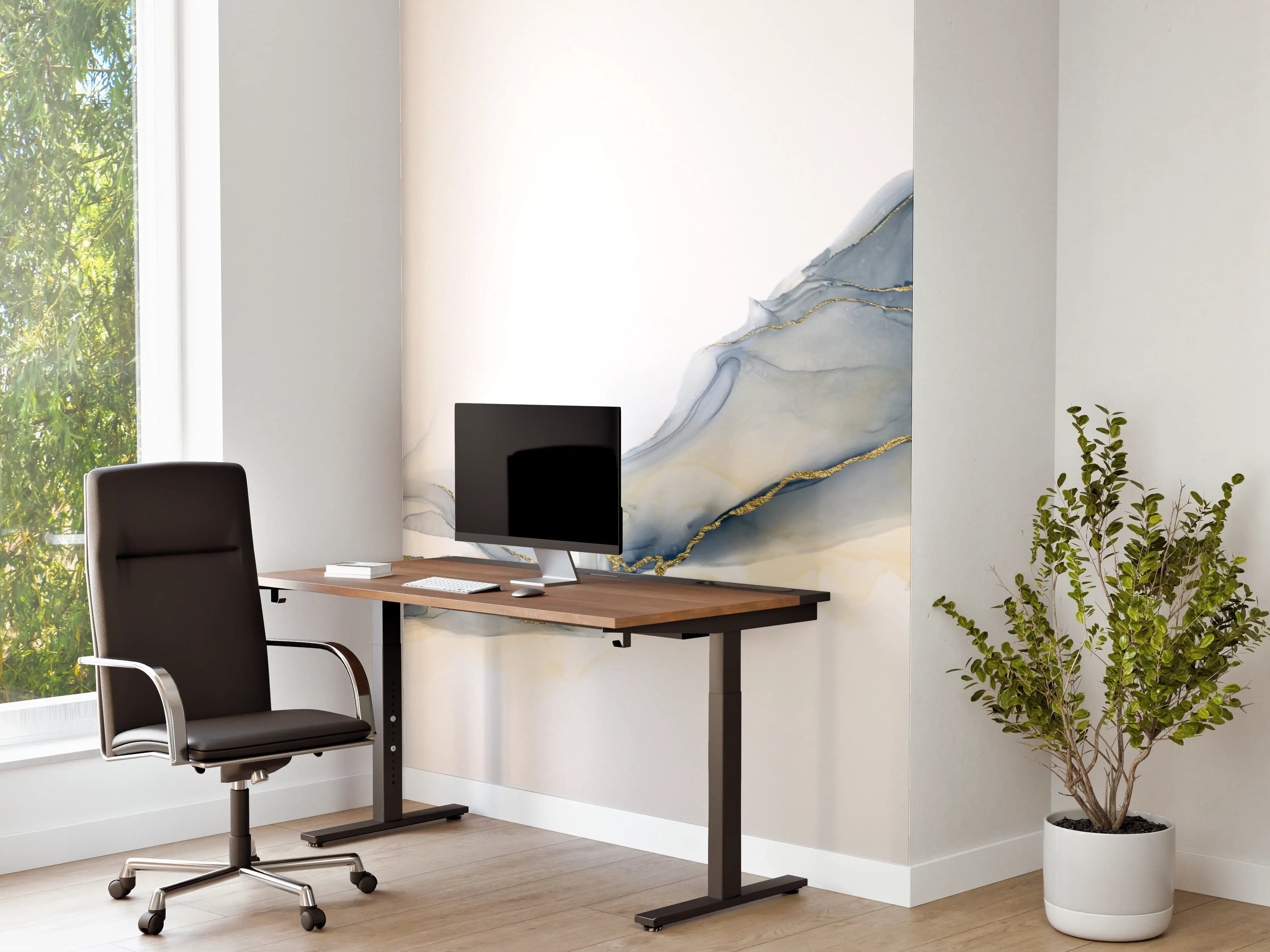 Büro Wandgestaltung - Flüssigkunstmalerei - Alkoholtintenkunst