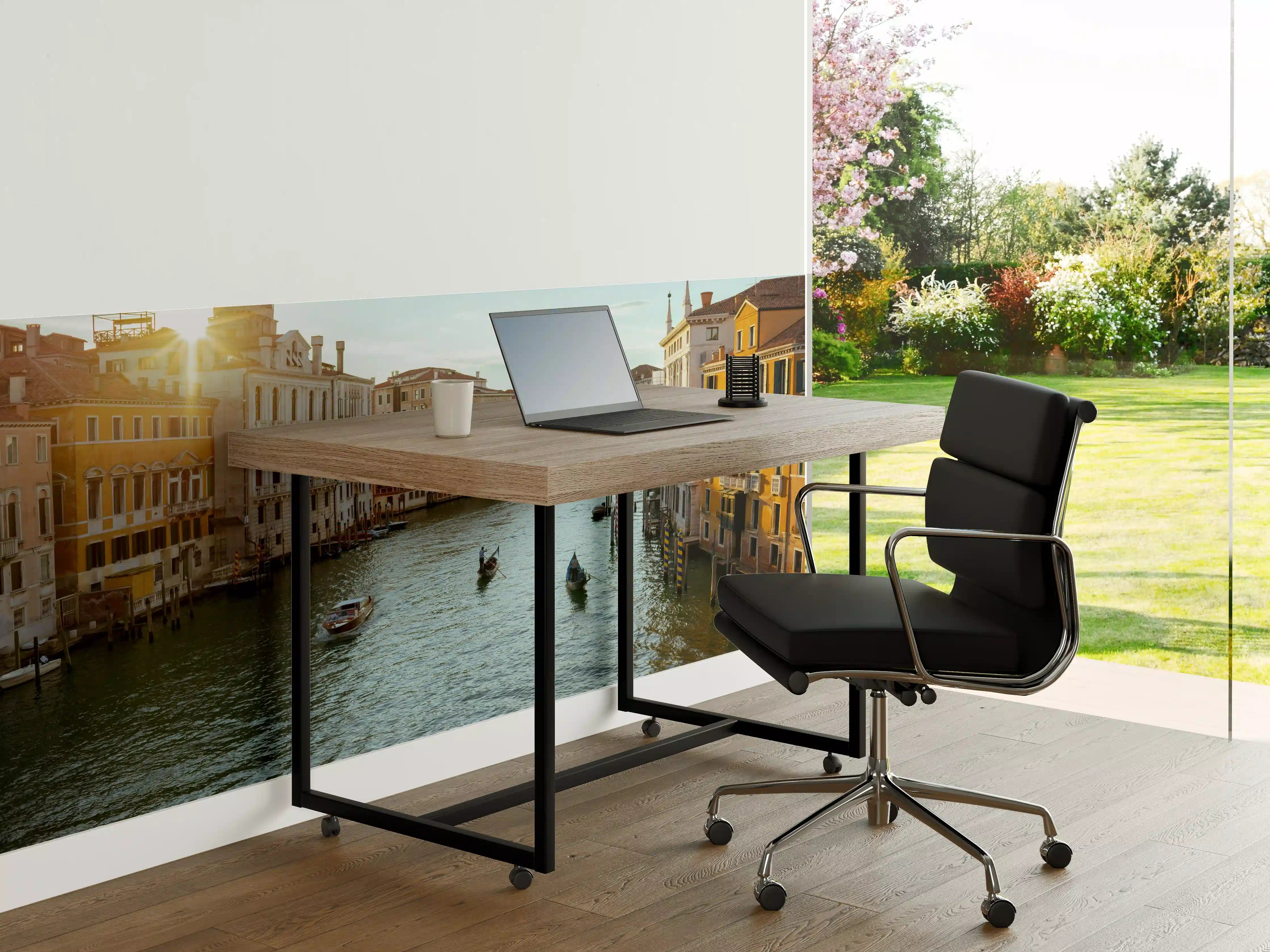 Büro Wandgestaltung - Flusslandschaft mit Gondel - Venedig