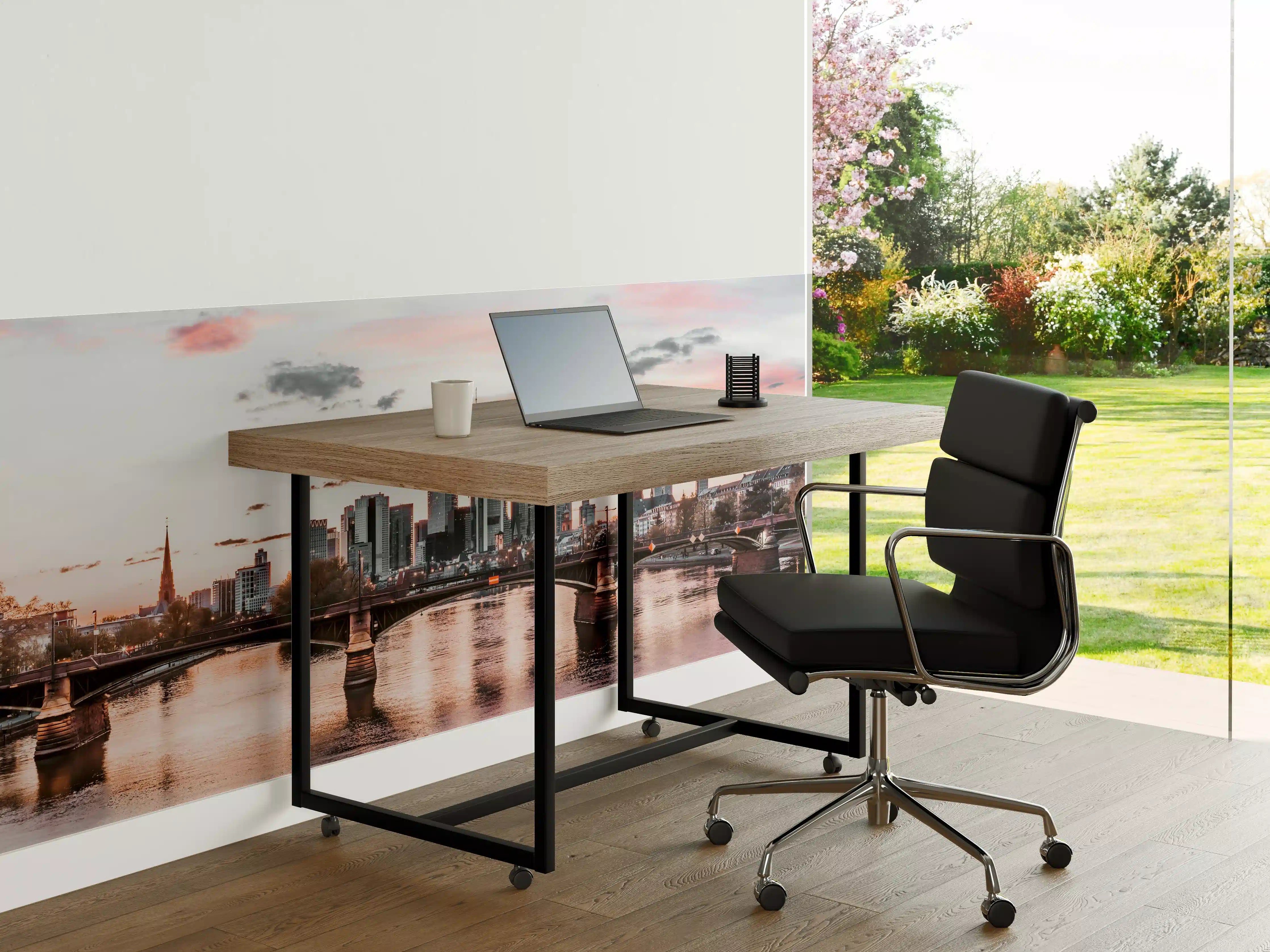 Büro Wandgestaltung - Frankfurter Skyline Vintage