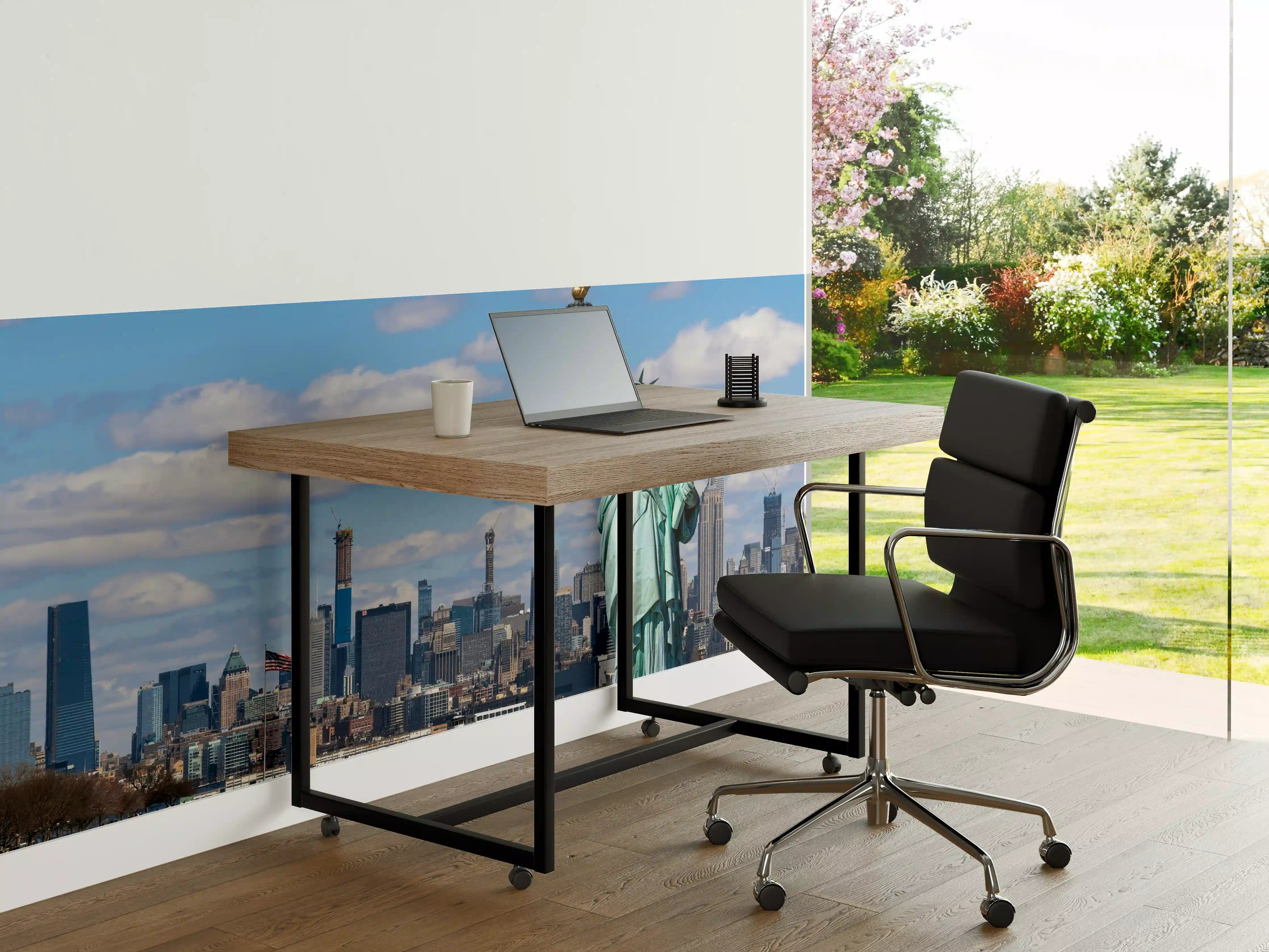 Büro Wandgestaltung - Friedlicher Waldausblick im Almenland
