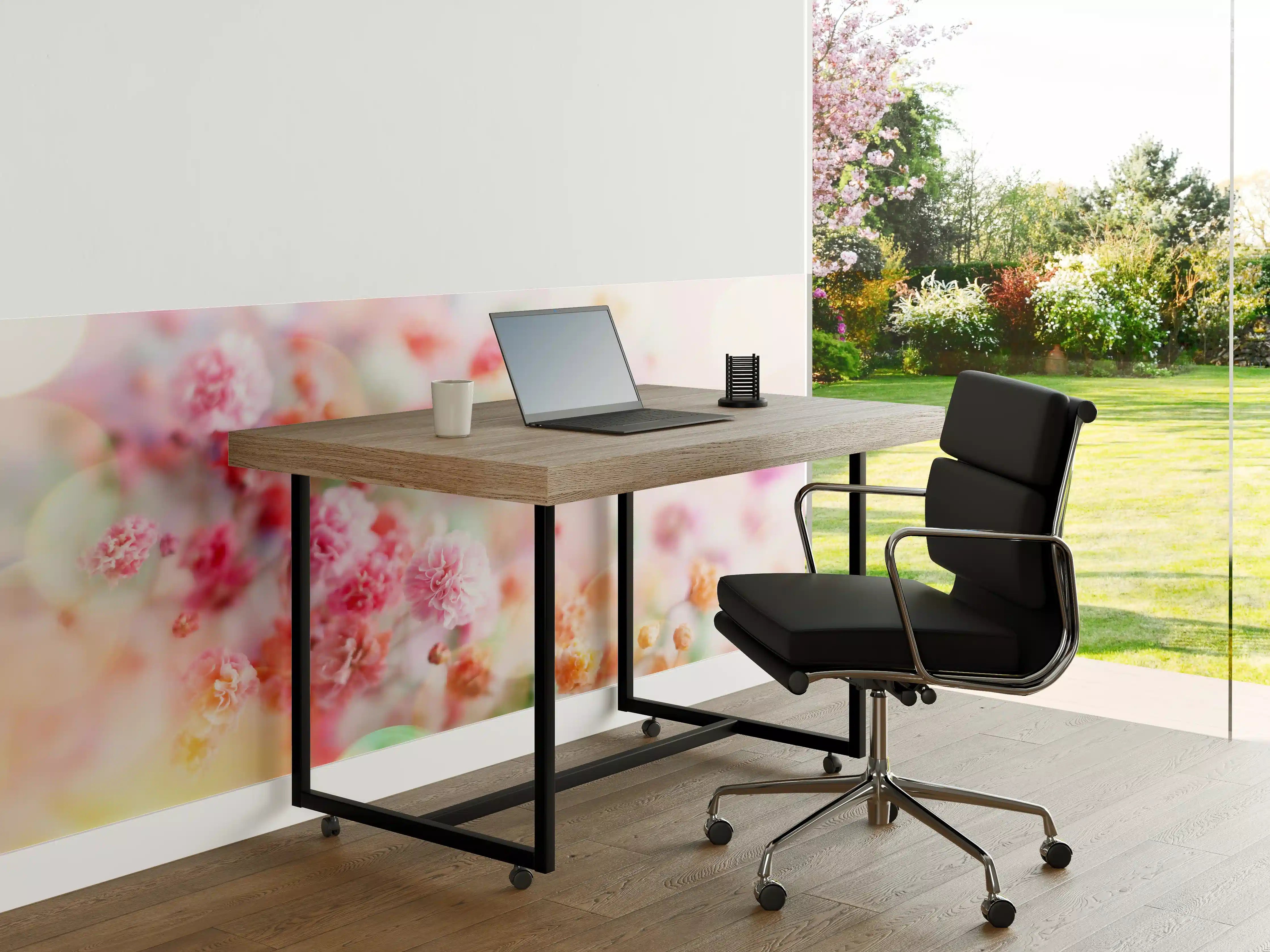 Büro Wandgestaltung - Frische rosa Frühlingsblumen