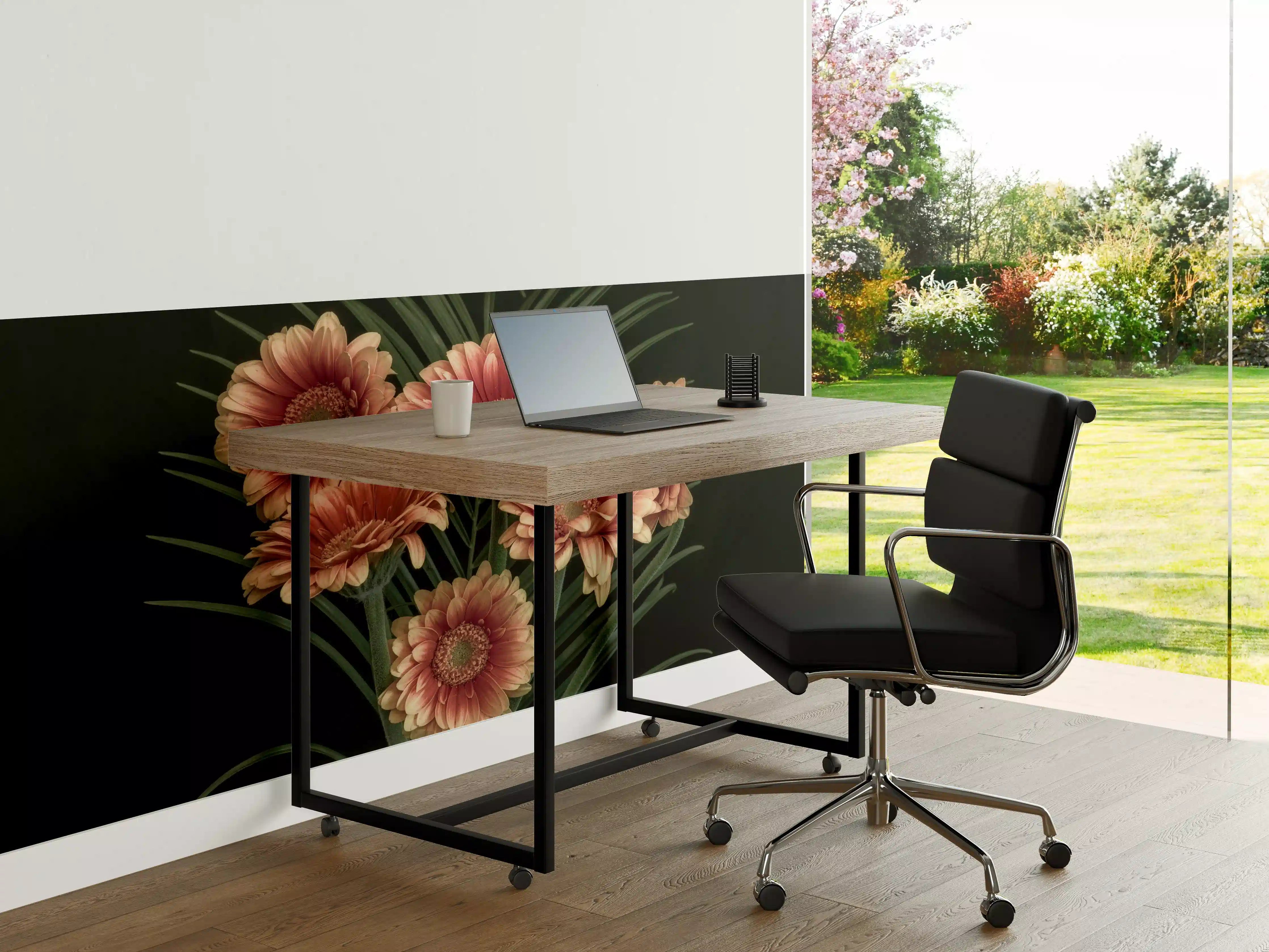 Büro Wandgestaltung - Frischer Blumenstrauß Stillleben