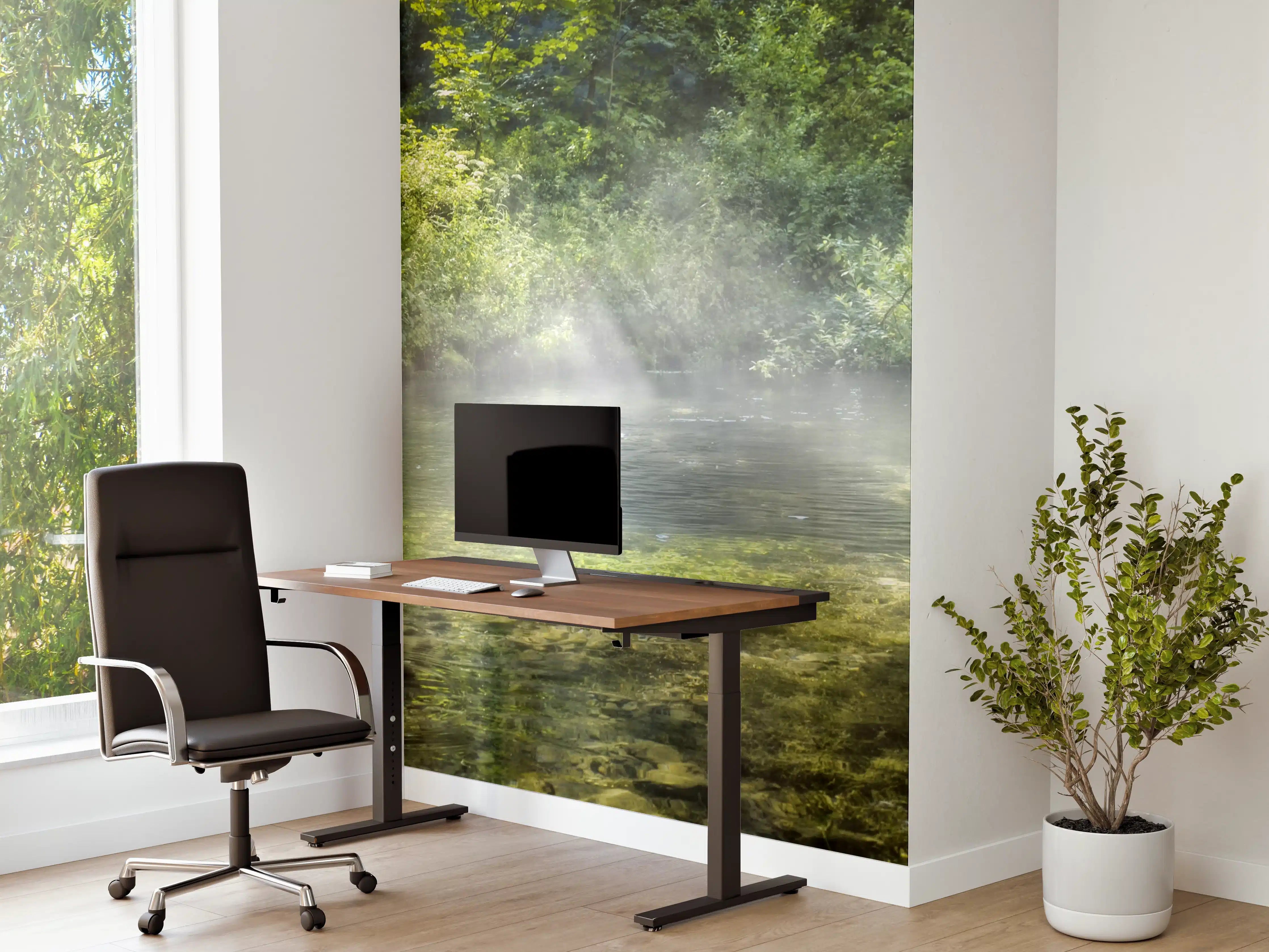 Büro Wandgestaltung - Frischer Fluss im Grünen