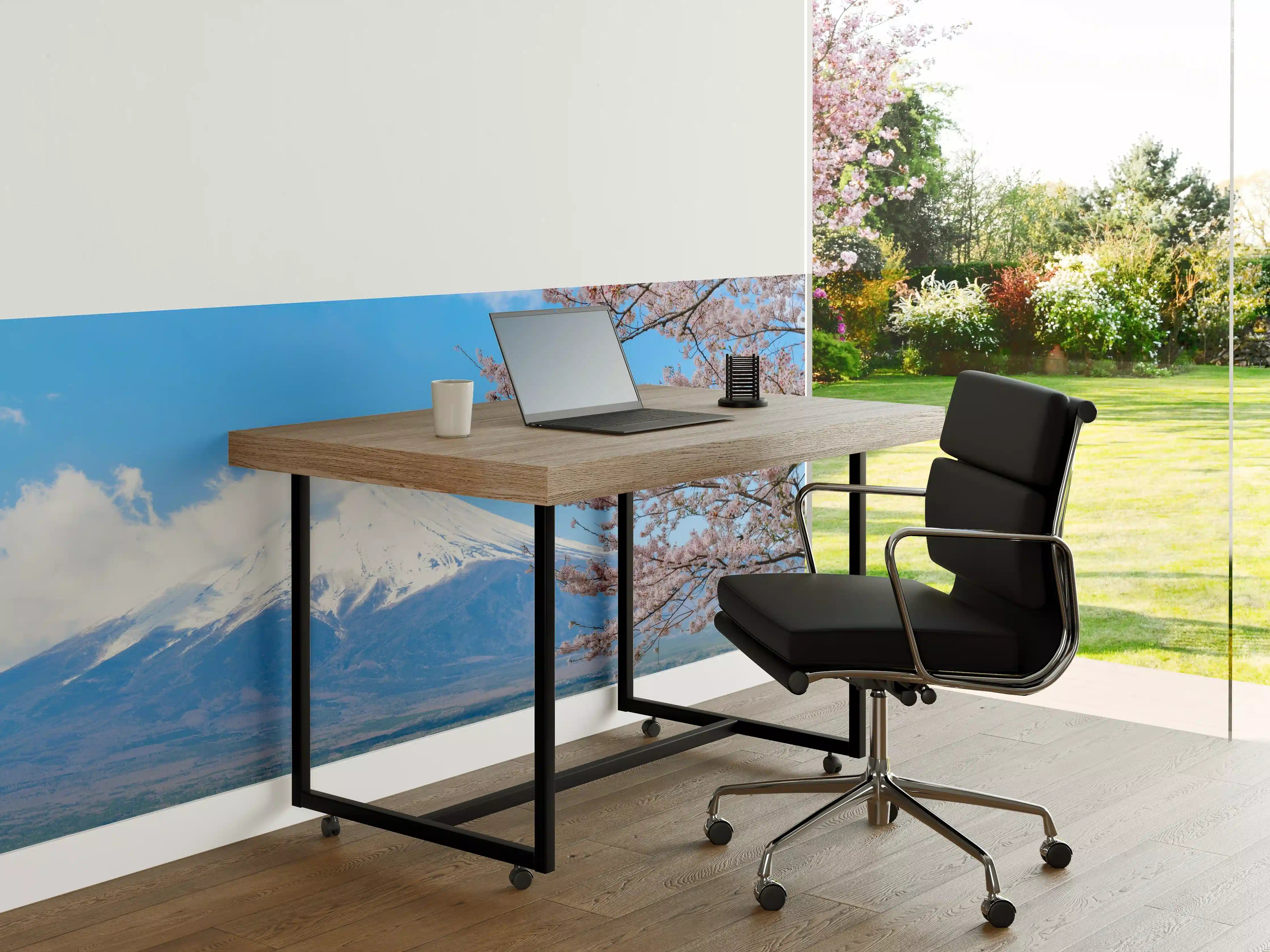 Büro Wandgestaltung - Frühling an der Fuji mit Kirschblüten