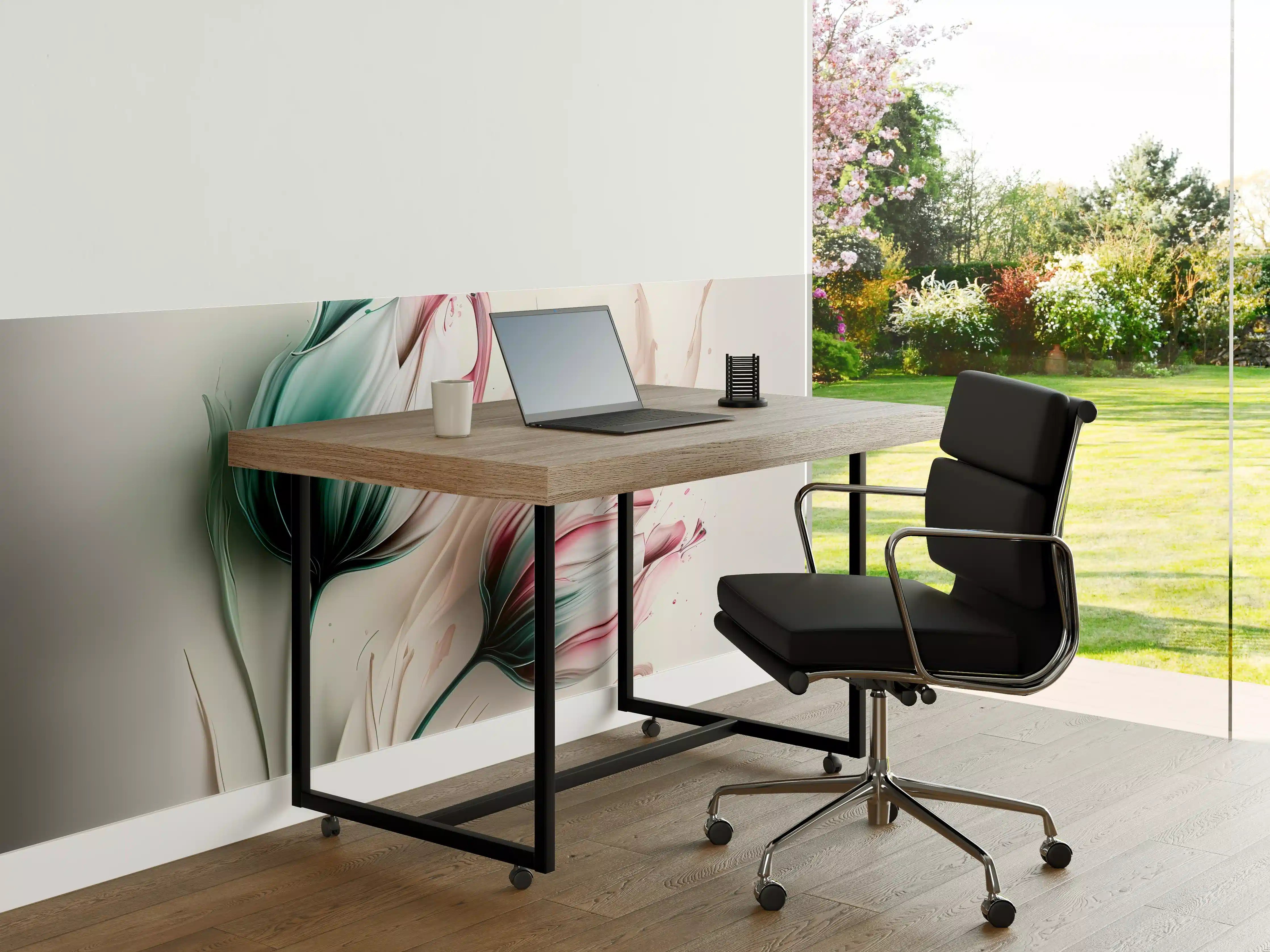 Büro Wandgestaltung - Frühlings-Tulpen in Fluid Art