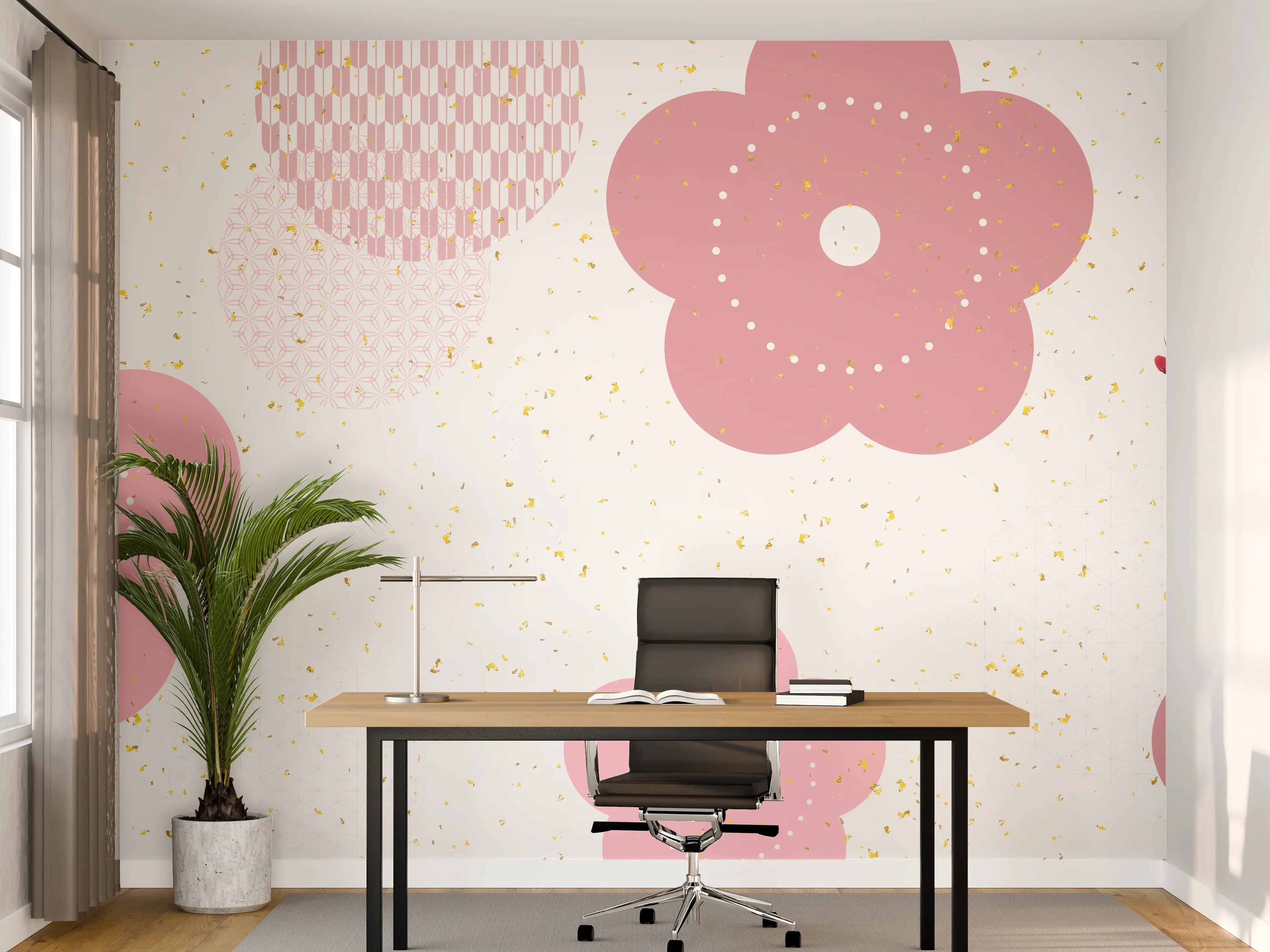 Büro Wandgestaltung - Frühlingshaftes Kirschblüten-Design