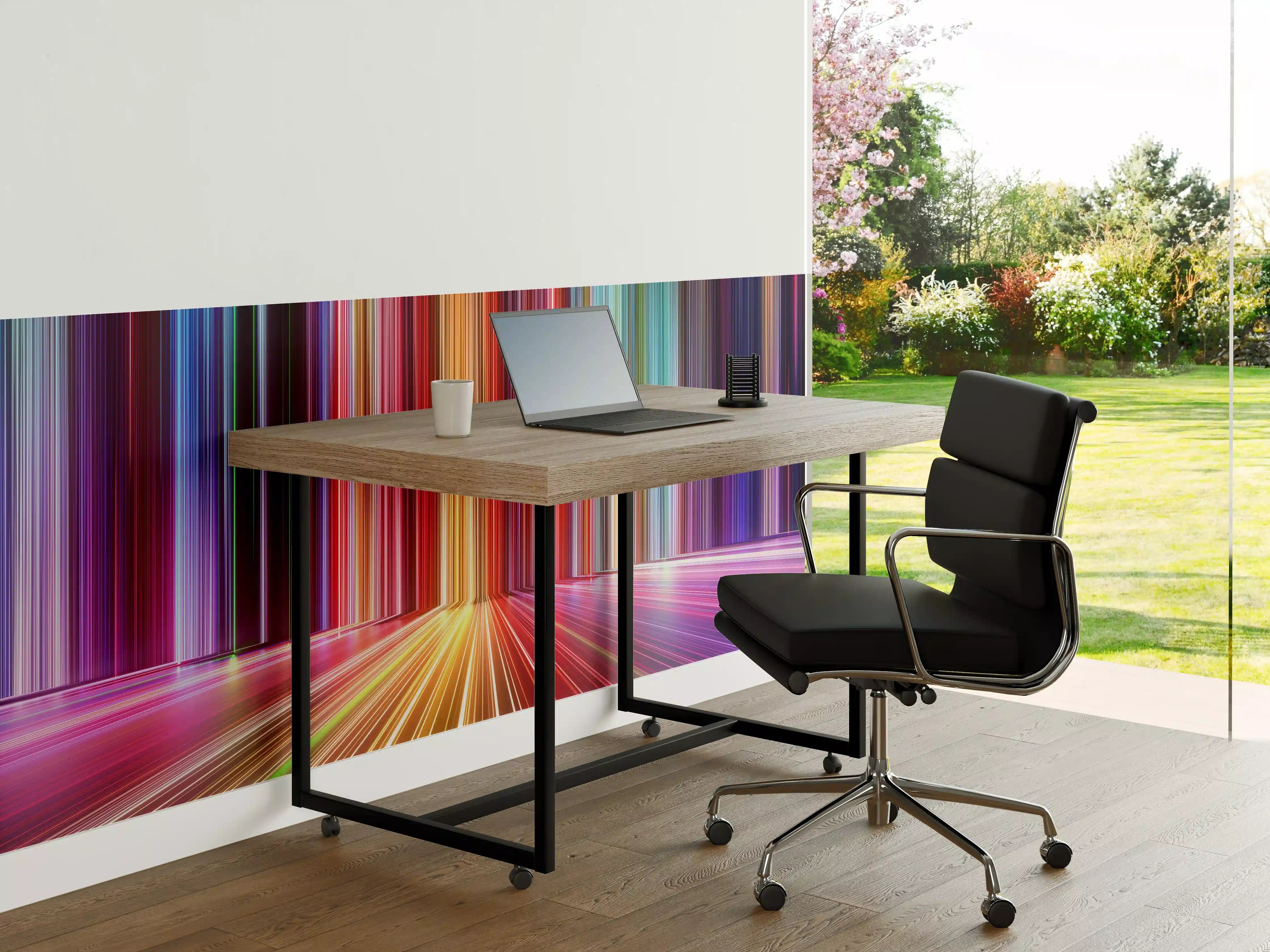 Büro Wandgestaltung - Futuristische Farben - 3D Render