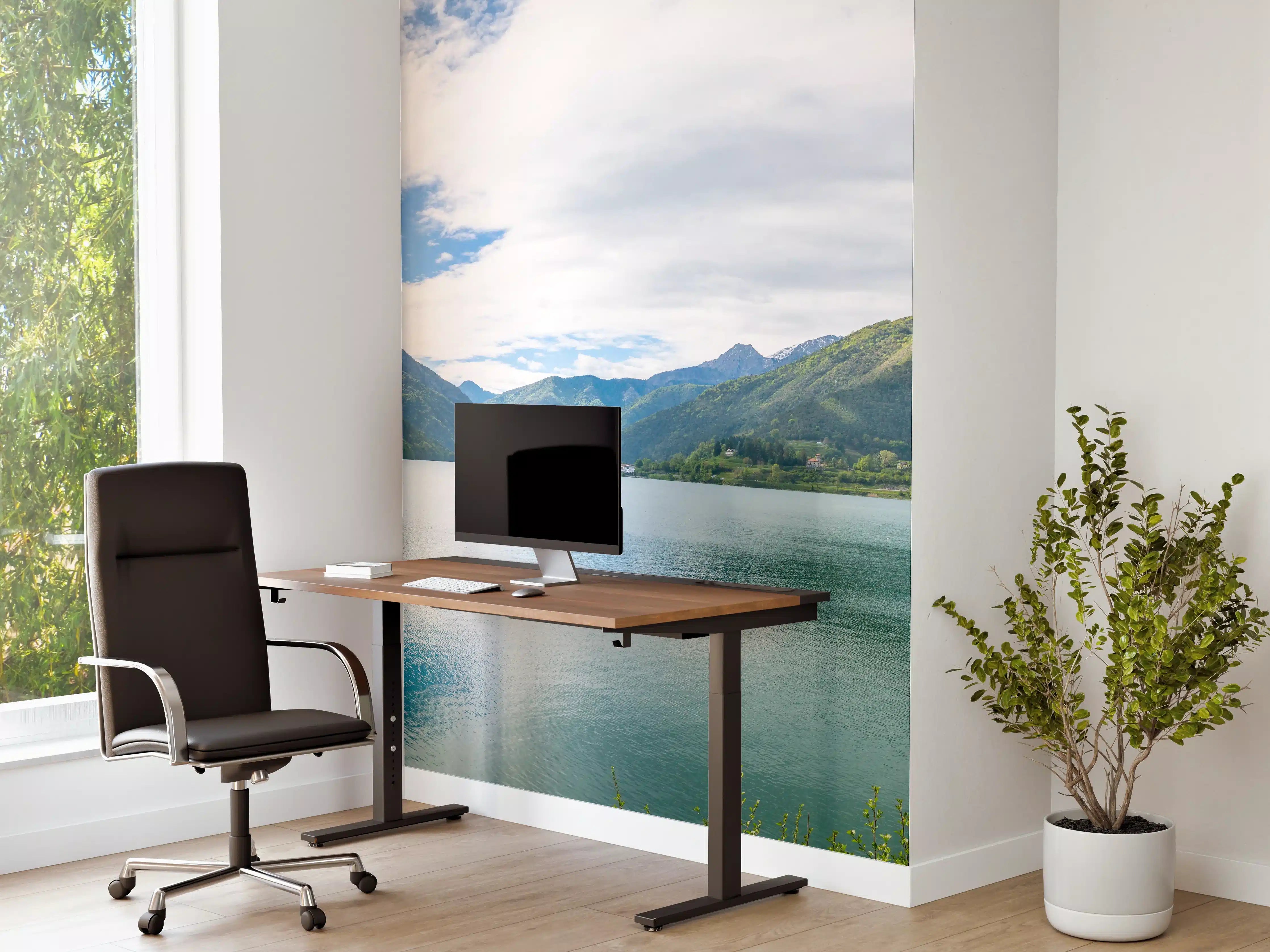 Büro Wandgestaltung - Gardasee Türkis-Grünes Panorama