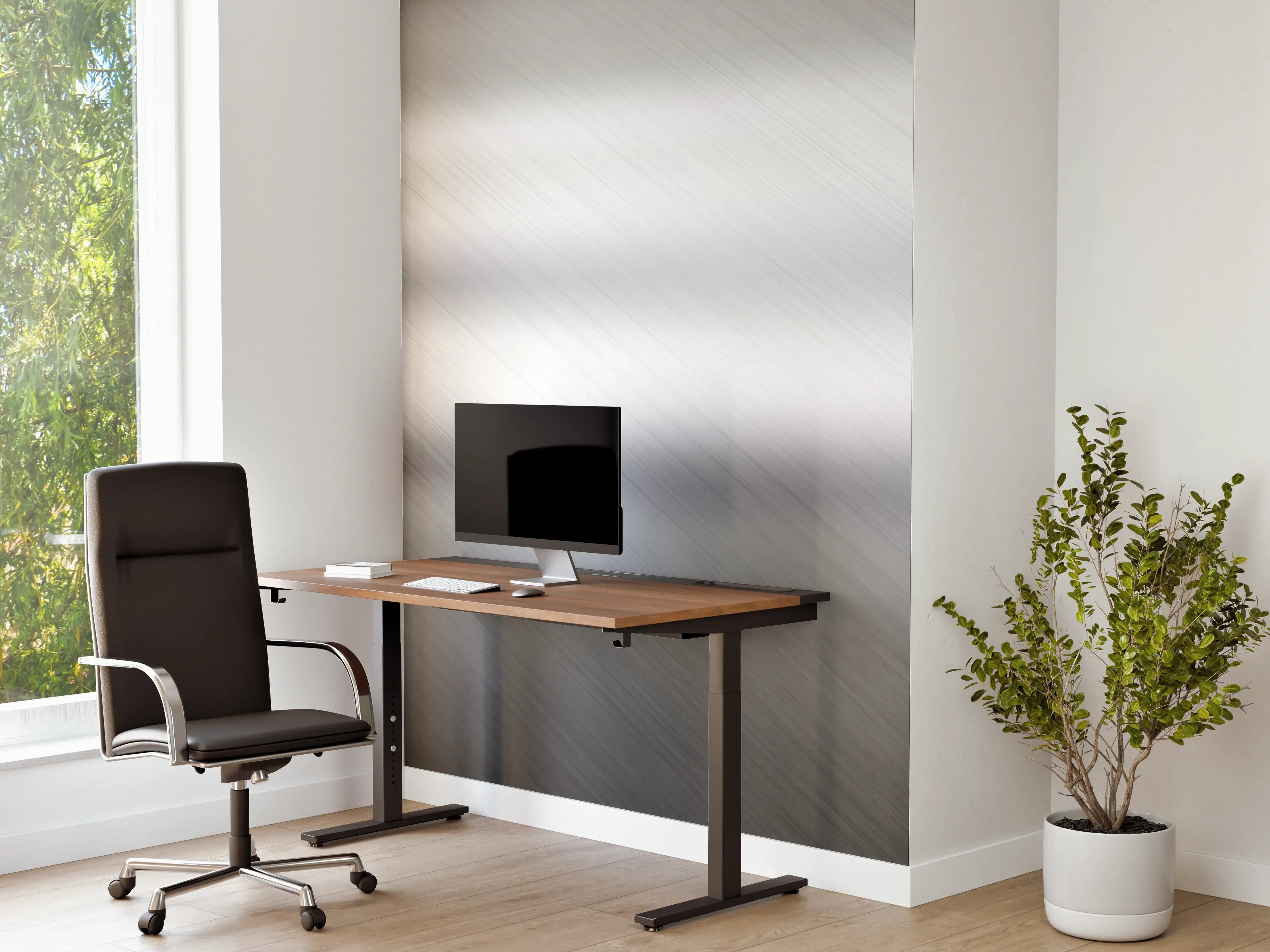 Büro Wandgestaltung - Gebürsteter Metall Hintergrund