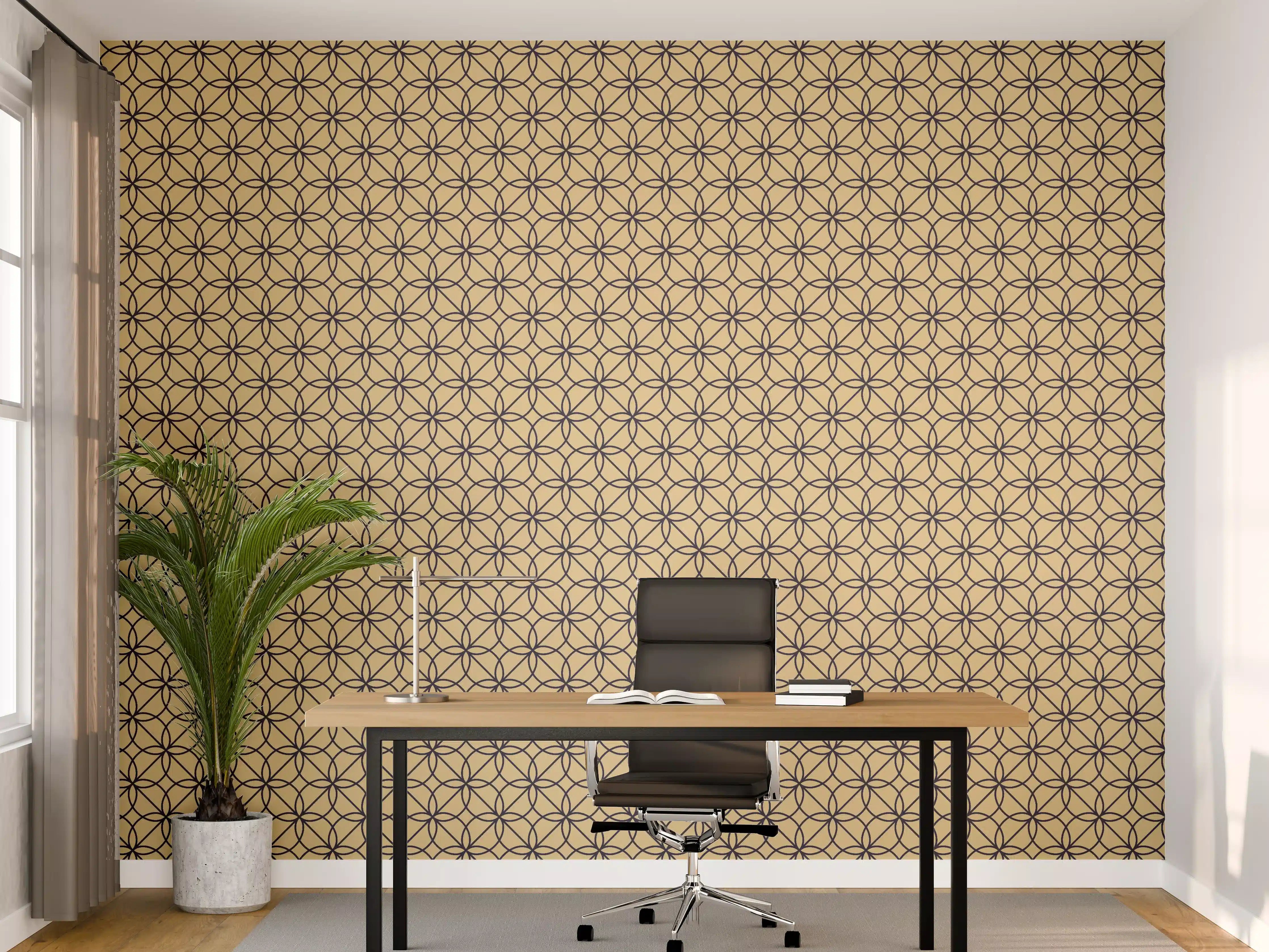 Büro Wandgestaltung - Gekreuzte Linienmuster