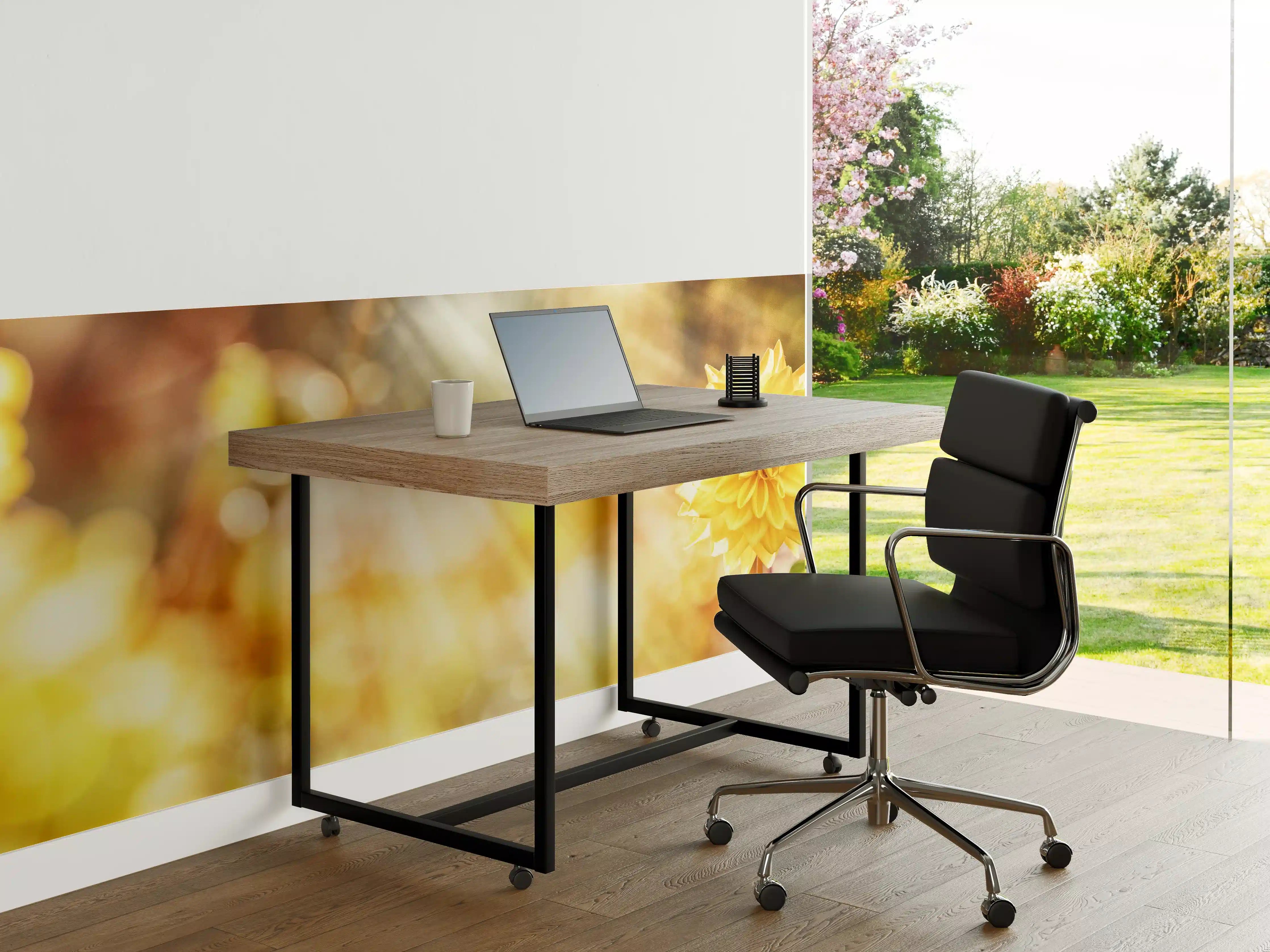 Büro Wandgestaltung - Gelbe Dahlie